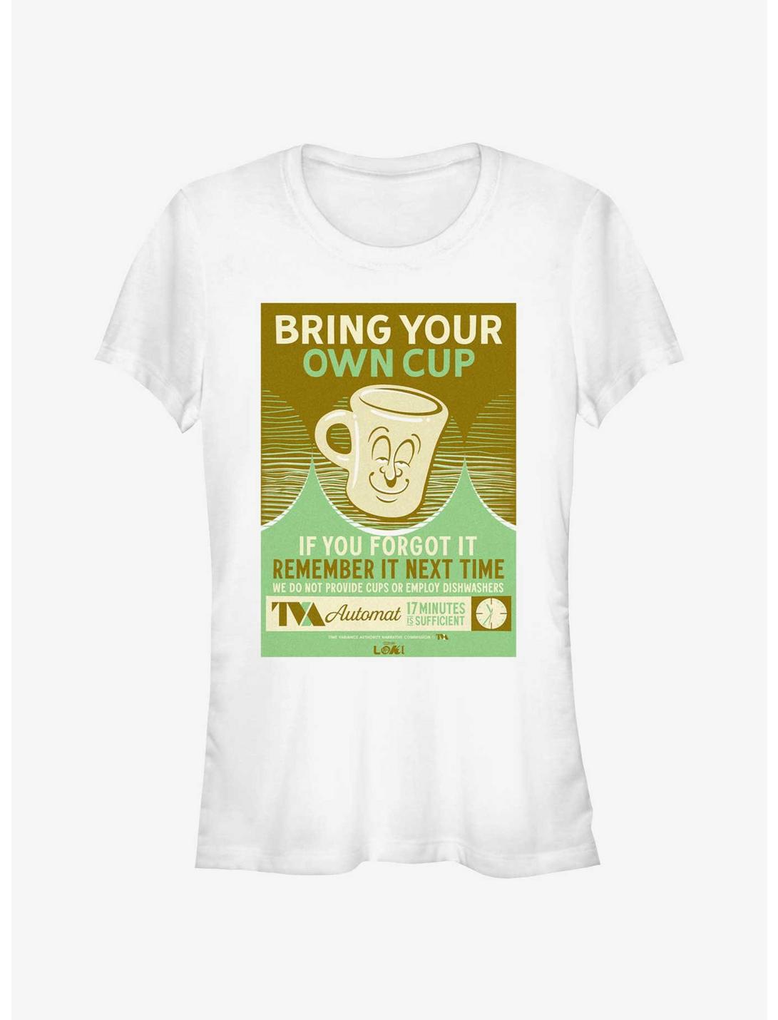 Marvel Loki Bring Your Own Cup Poster Girls T-Shirt, WHITE, hi-res