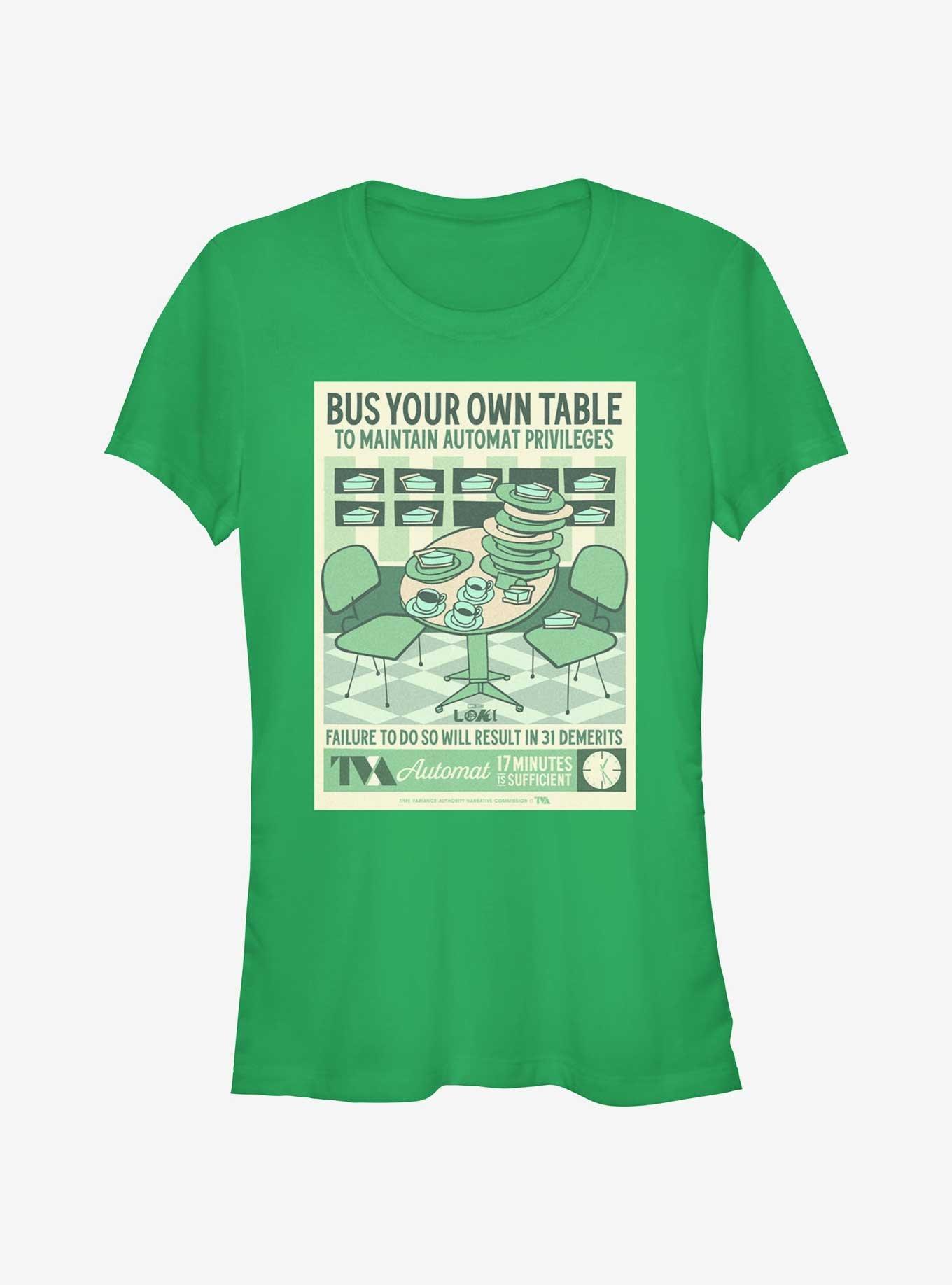 Marvel Loki Bus Your Own Table Poster Girls T-Shirt