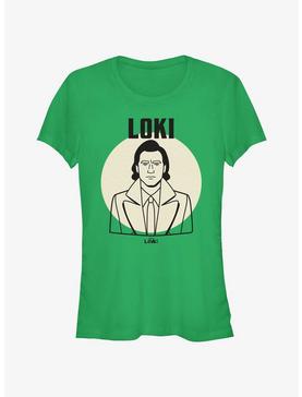 Marvel Loki Line Drawing Loki Portrait Girls T-Shirt, , hi-res