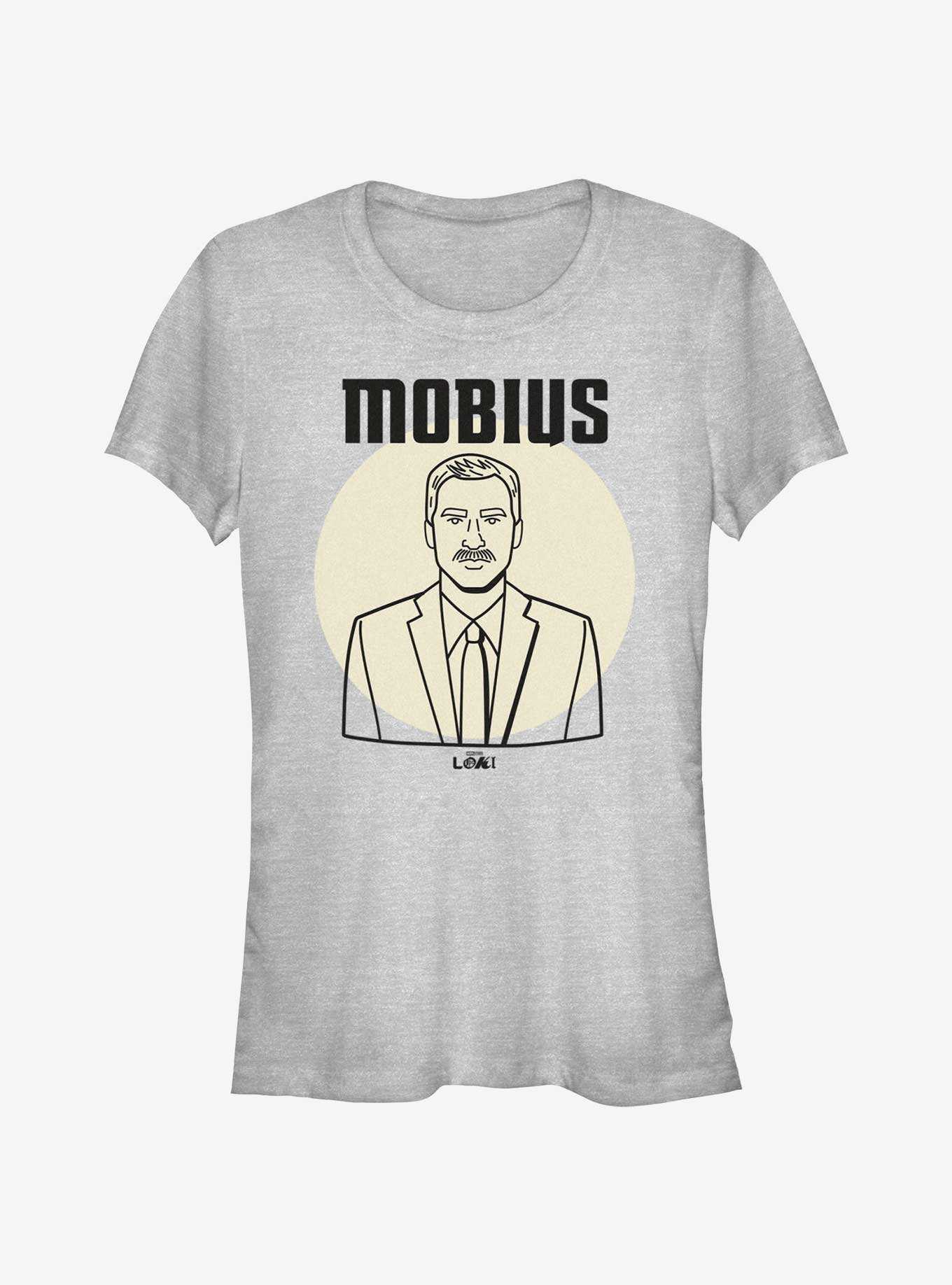Marvel Loki Line Drawing Mobius Portrait Girls T-Shirt, , hi-res