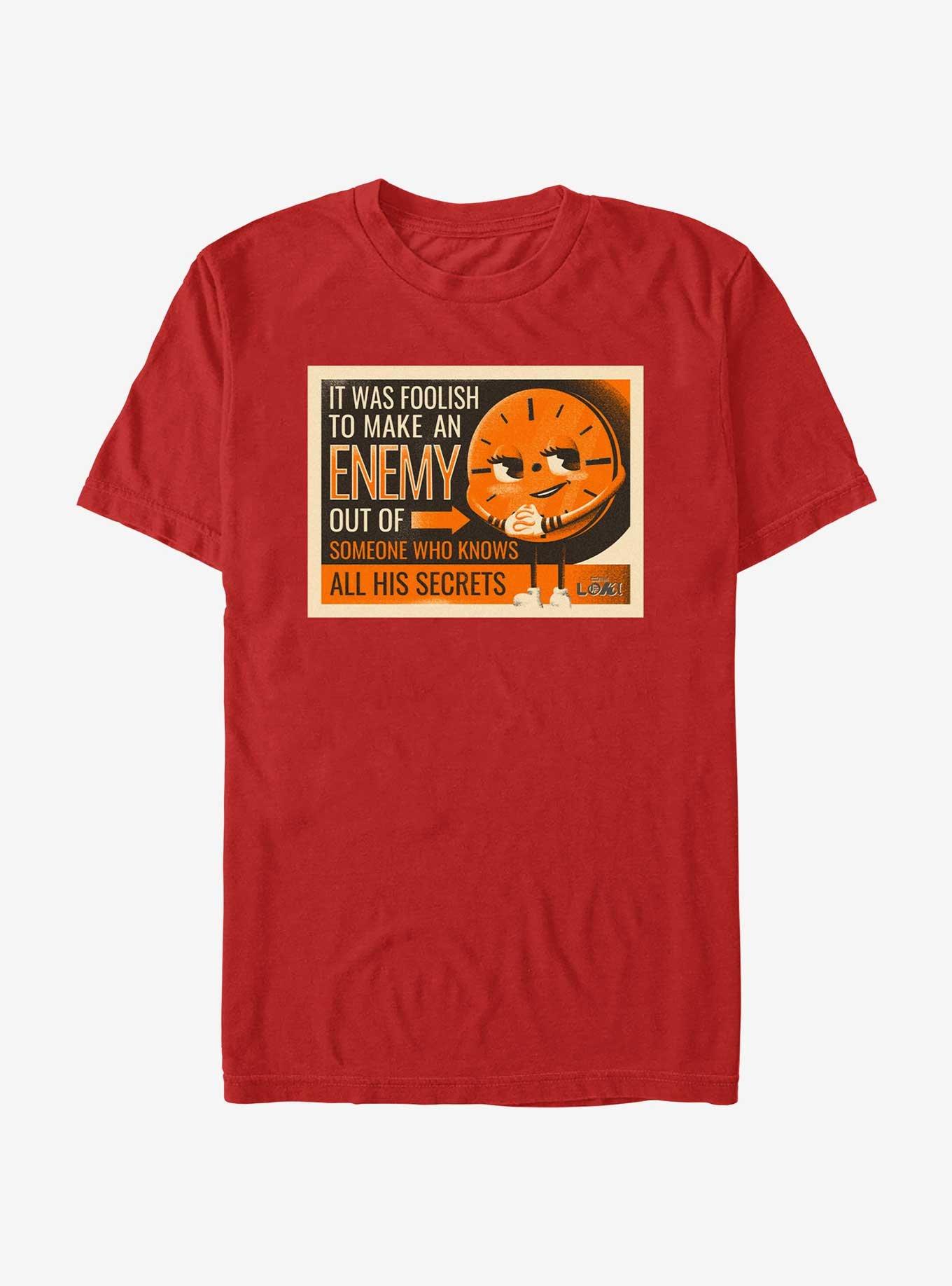 Marvel Loki Miss Minutes Enemy Secrets T-Shirt, RED, hi-res