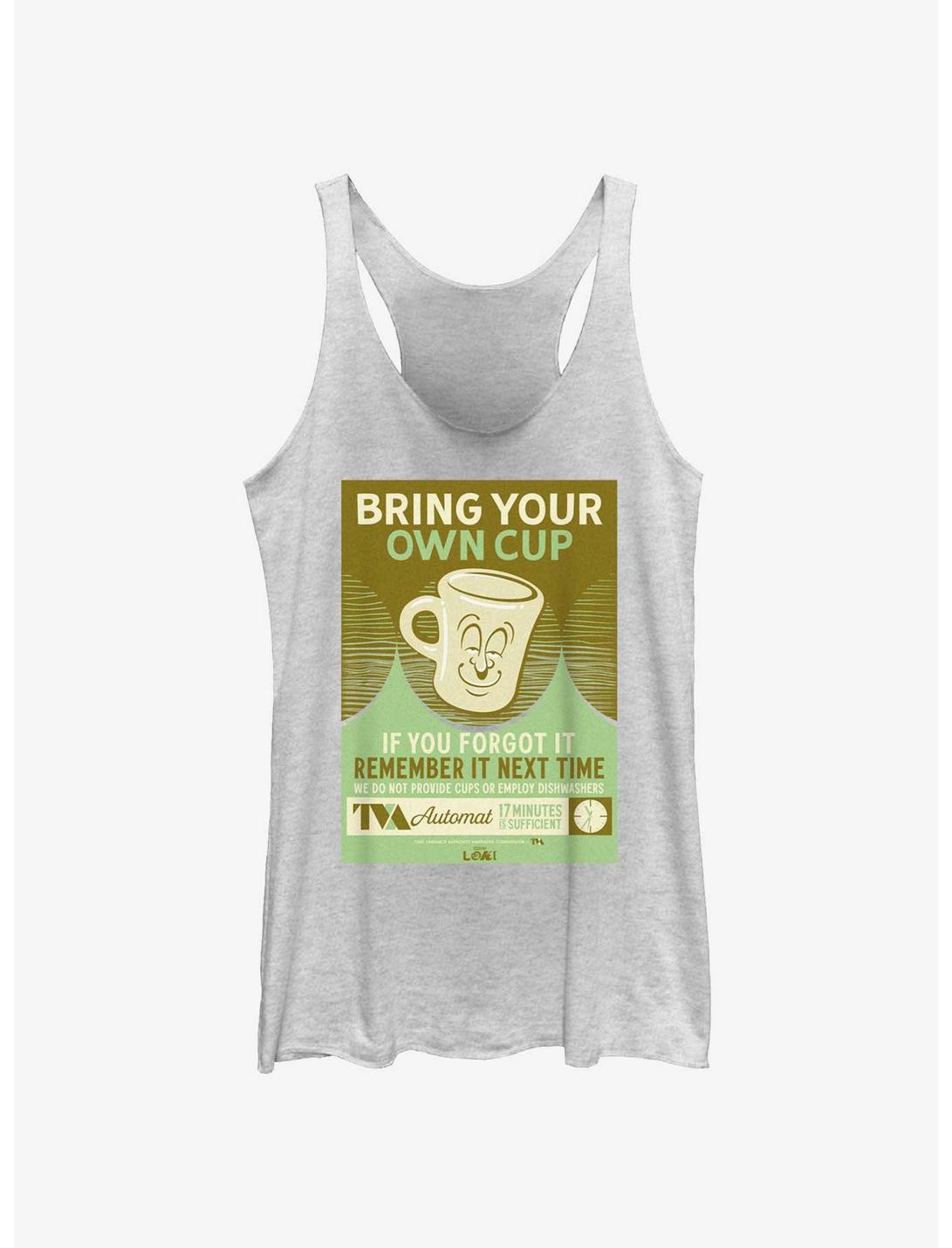 Marvel Loki Bring Your Own Cup Poster Girls Tank, WHITE HTR, hi-res