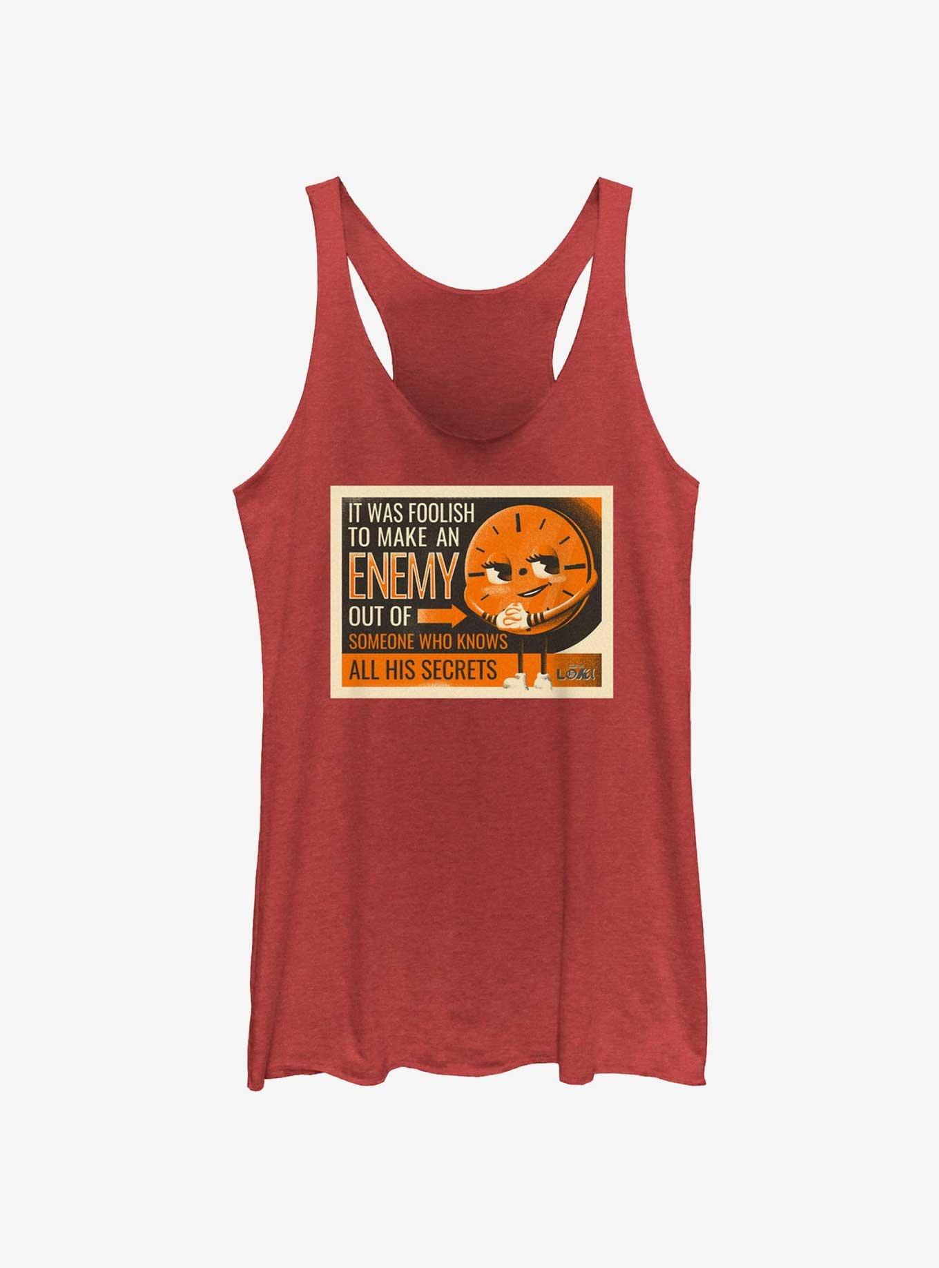 Marvel Loki Miss Minutes Enemy Secrets Girls Tank, RED HTR, hi-res