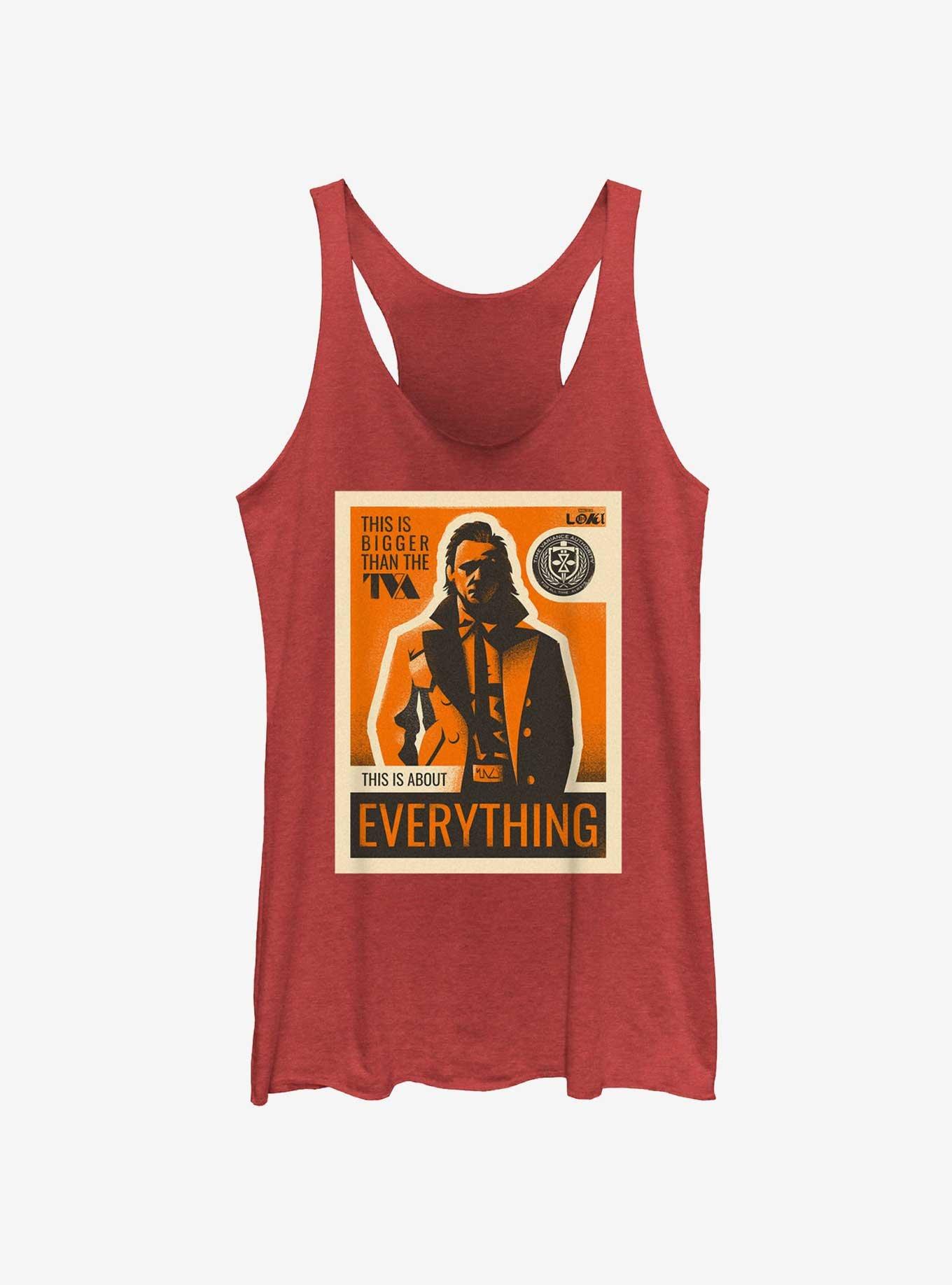 Marvel Loki This Is About Everything Poster Girls Tank, RED HTR, hi-res