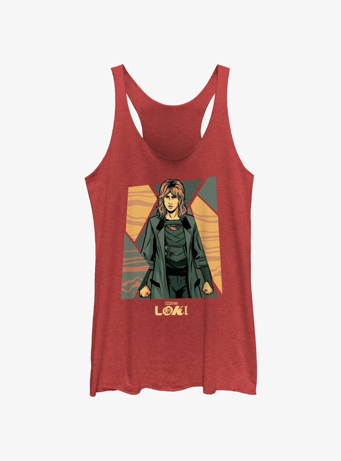 Marvel Loki Sylvie Hero Poster Girls Tank, RED HTR, hi-res