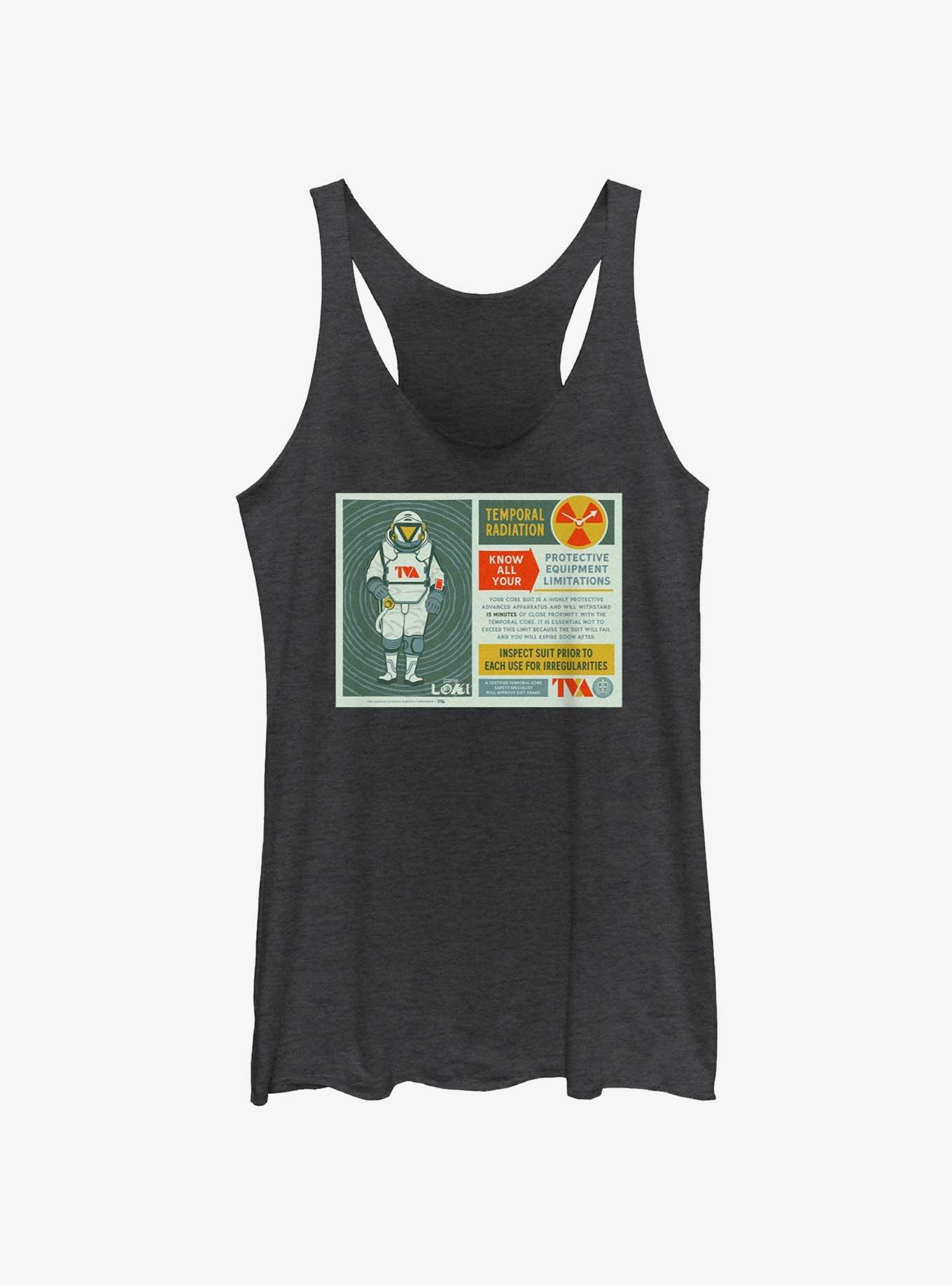 Marvel Loki Protective Equipment Infographic Womens Tank Top, BLK HTR, hi-res