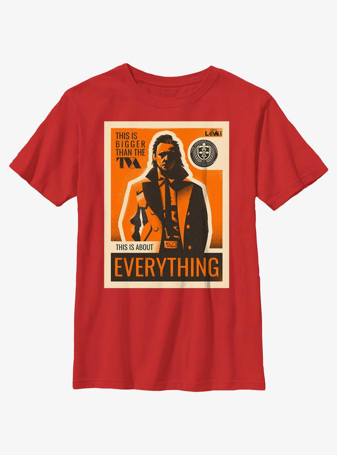 Marvel Loki This Is About Everything Poster Youth T-Shirt, RED, hi-res