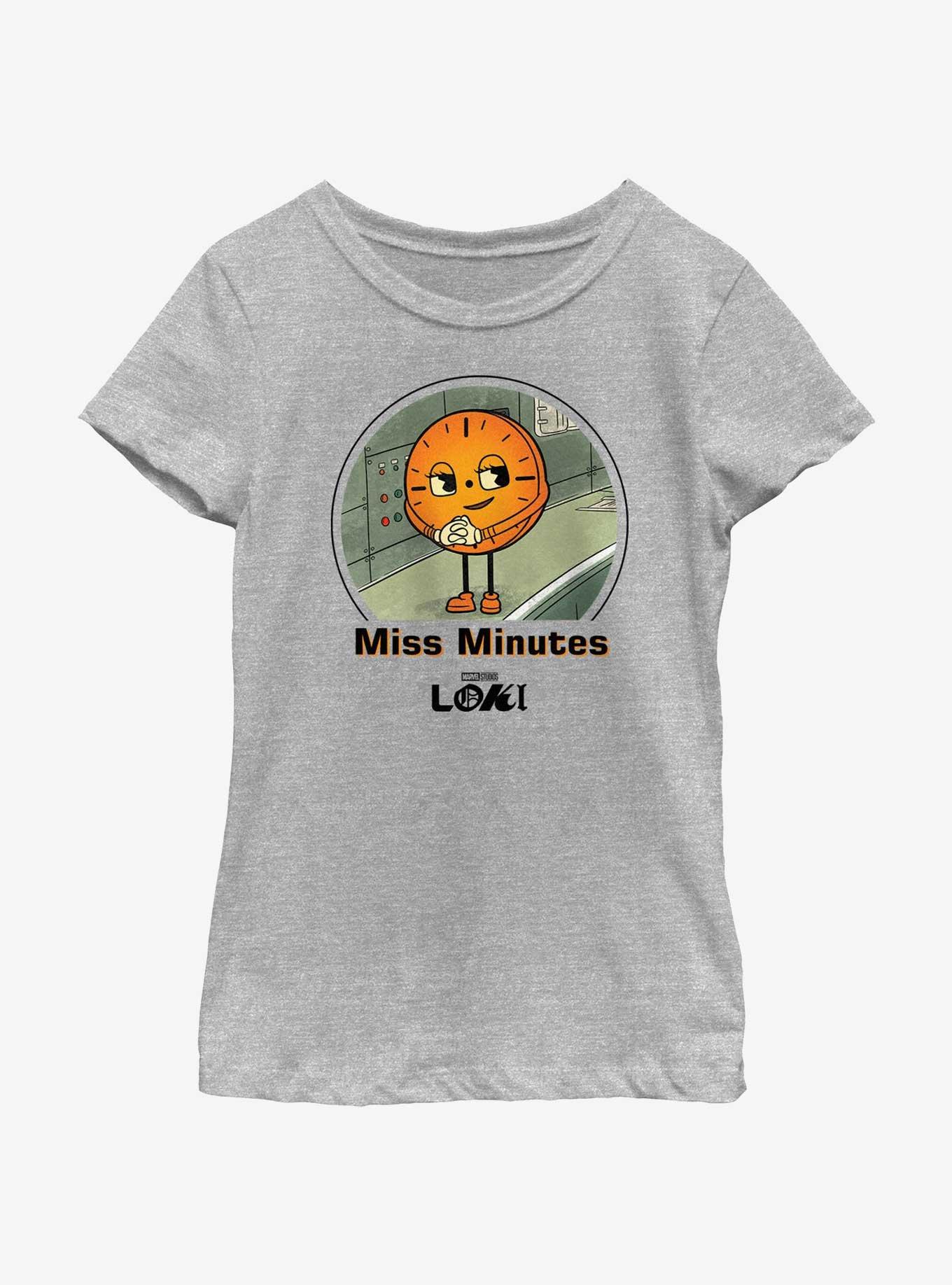 Marvel Loki Miss Minutes Badge Youth Girls T-Shirt, ATH HTR, hi-res