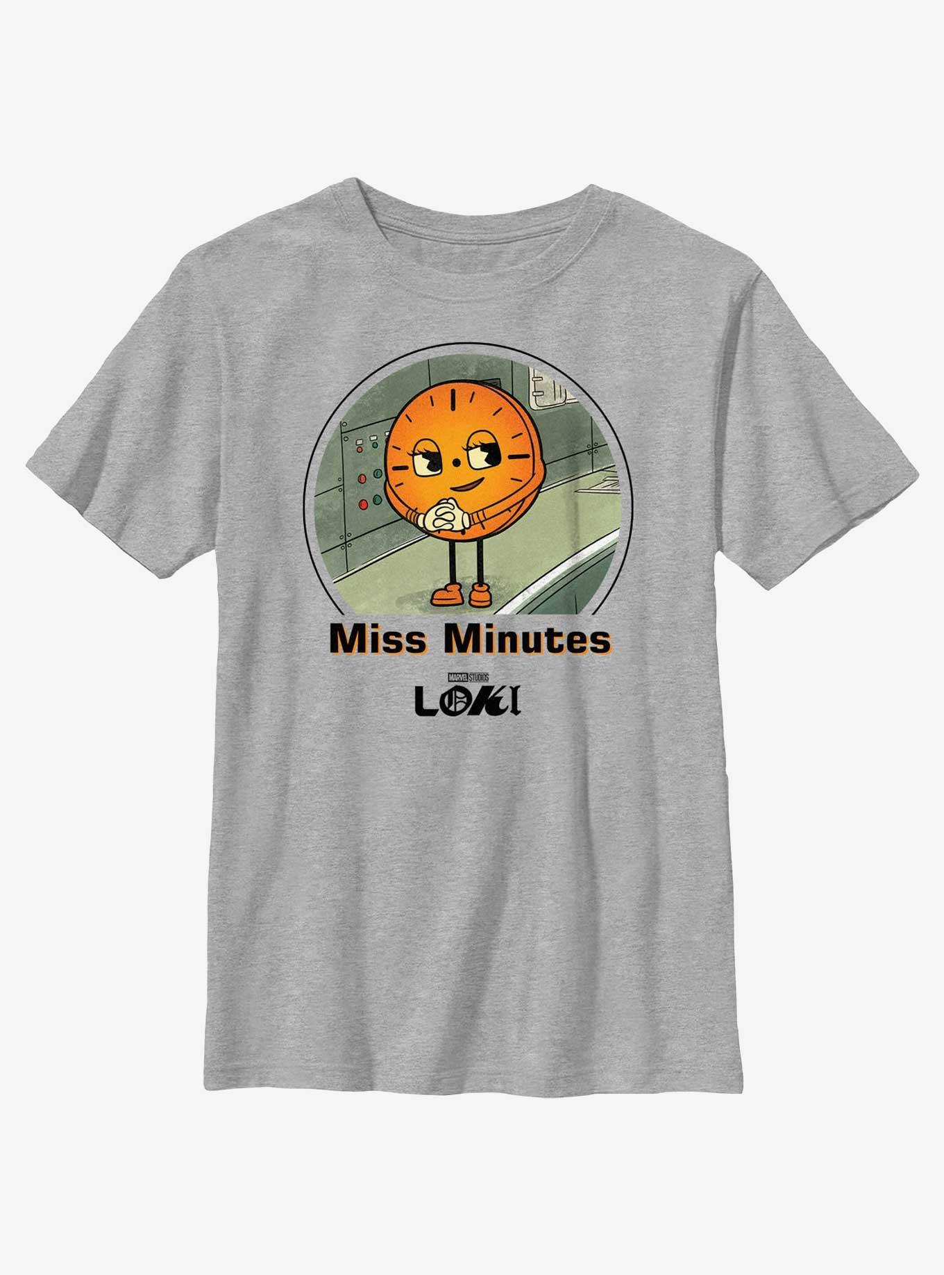 Marvel Loki Miss Minutes Badge Youth T-Shirt, ATH HTR, hi-res