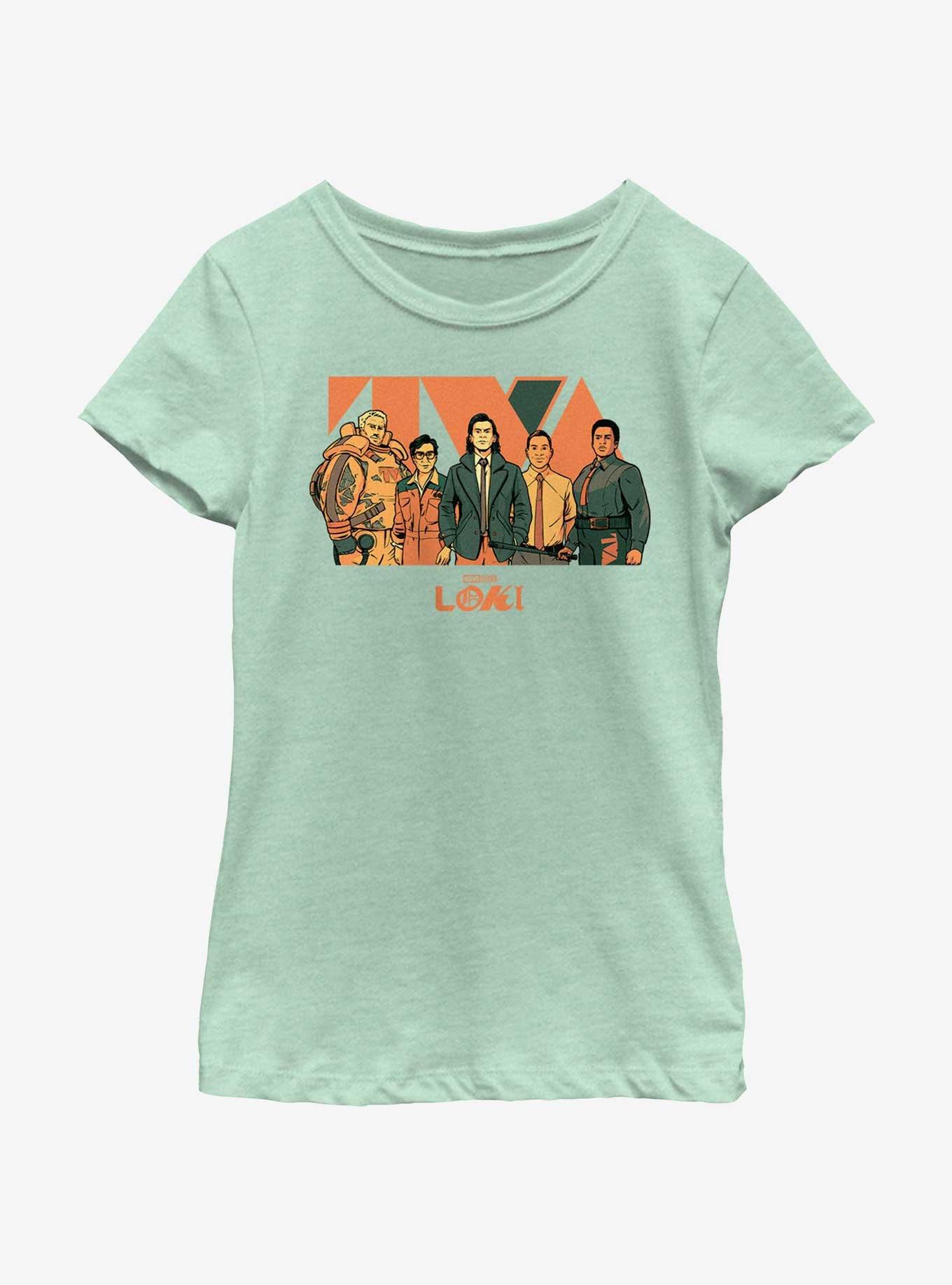 Marvel Loki TVA Groupshot Youth Girls T-Shirt, , hi-res
