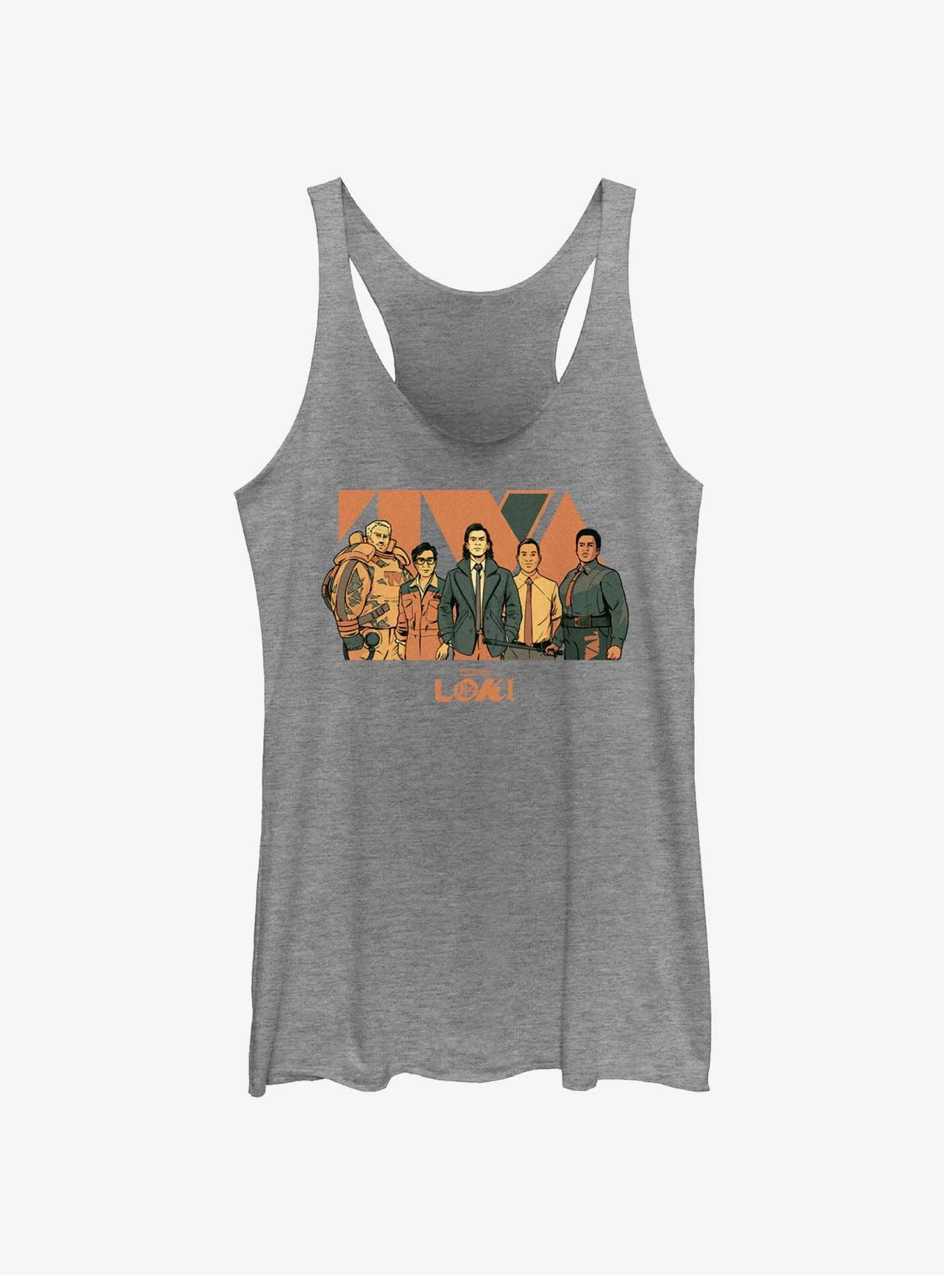 Marvel Loki TVA Groupshot Womens Tank Top, GRAY HTR, hi-res