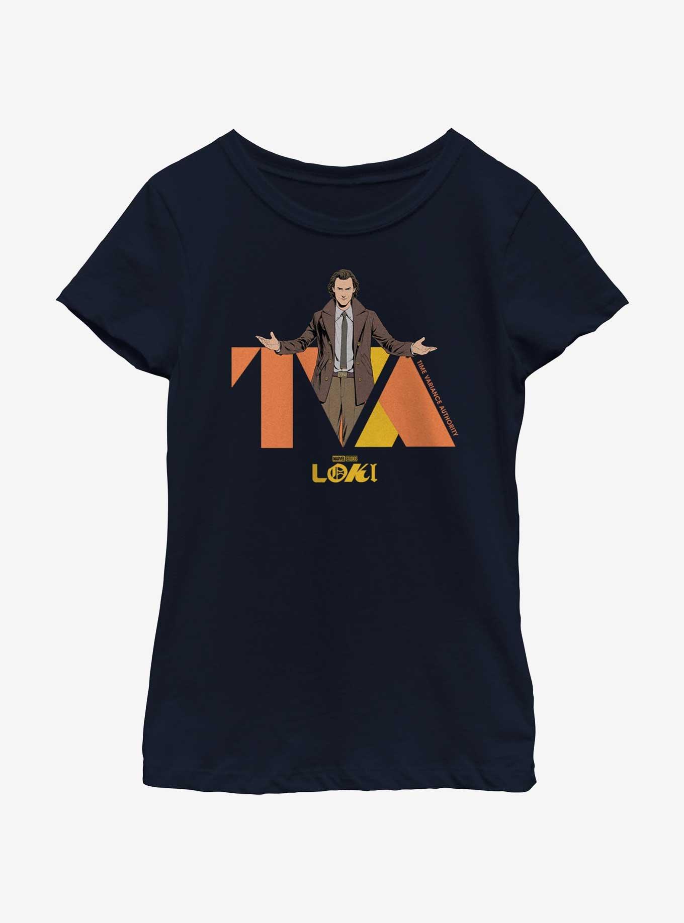 Marvel Loki TVA Loki Hero Youth Girls T-Shirt, NAVY, hi-res