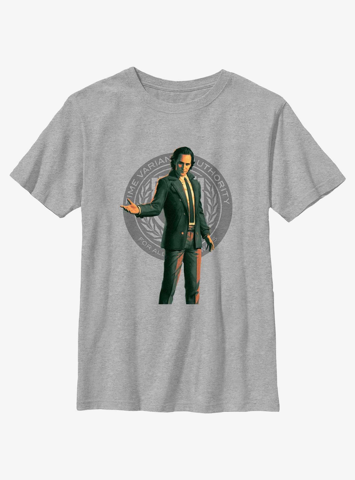 Marvel Loki Time Variant Authority Badge Youth T-Shirt, , hi-res