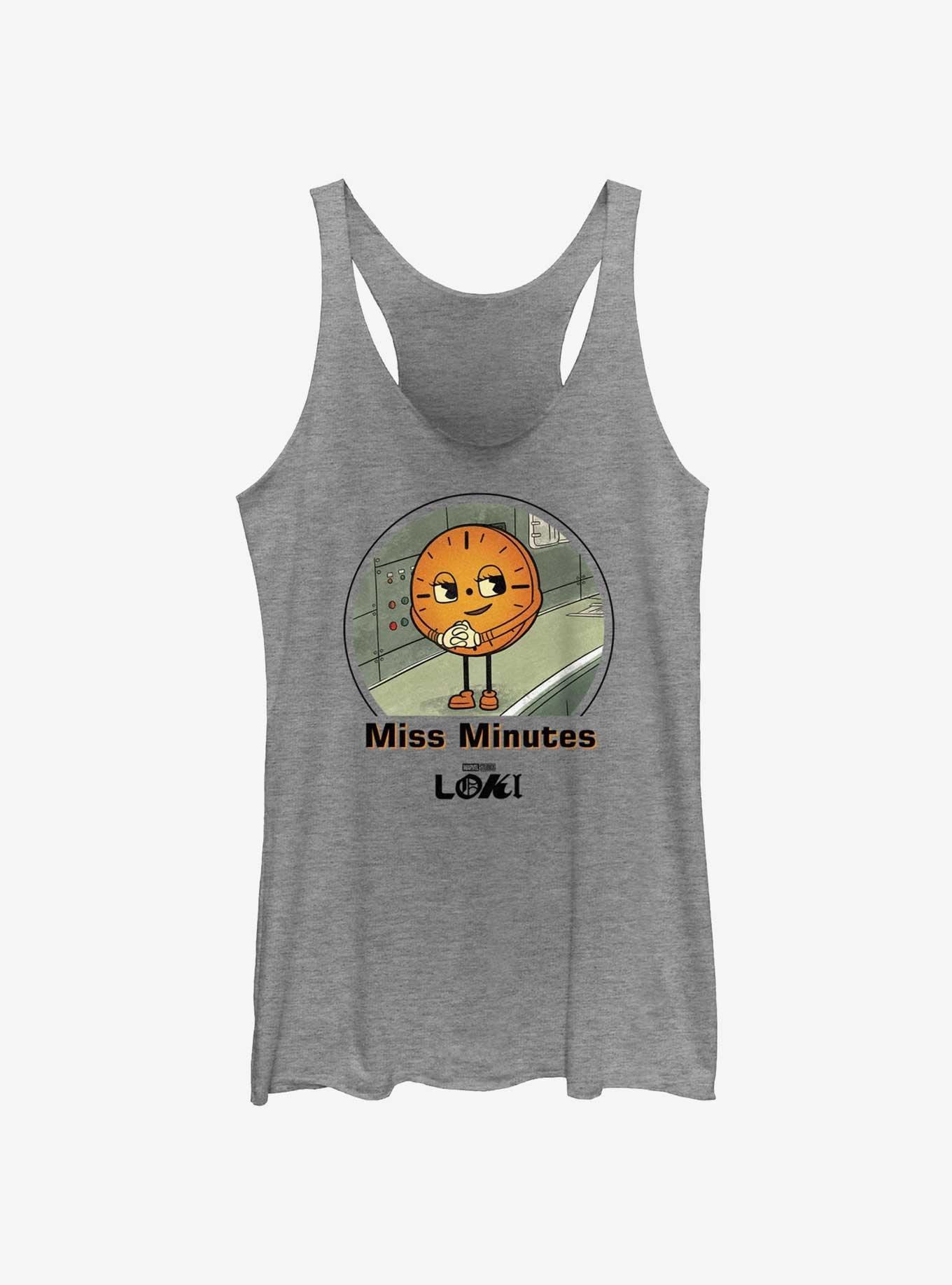 Marvel Loki Miss Minutes Badge Womens Tank Top, GRAY HTR, hi-res