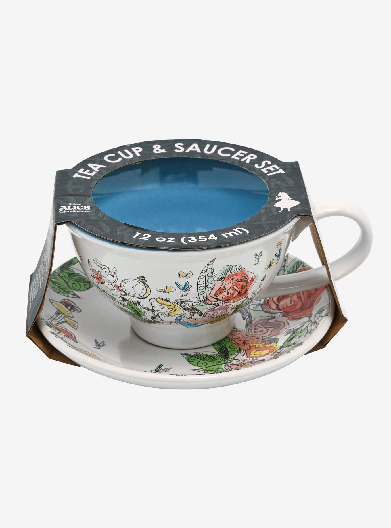 Disney Alice In Wonderland Sketch Teacup & Saucer Set, , hi-res