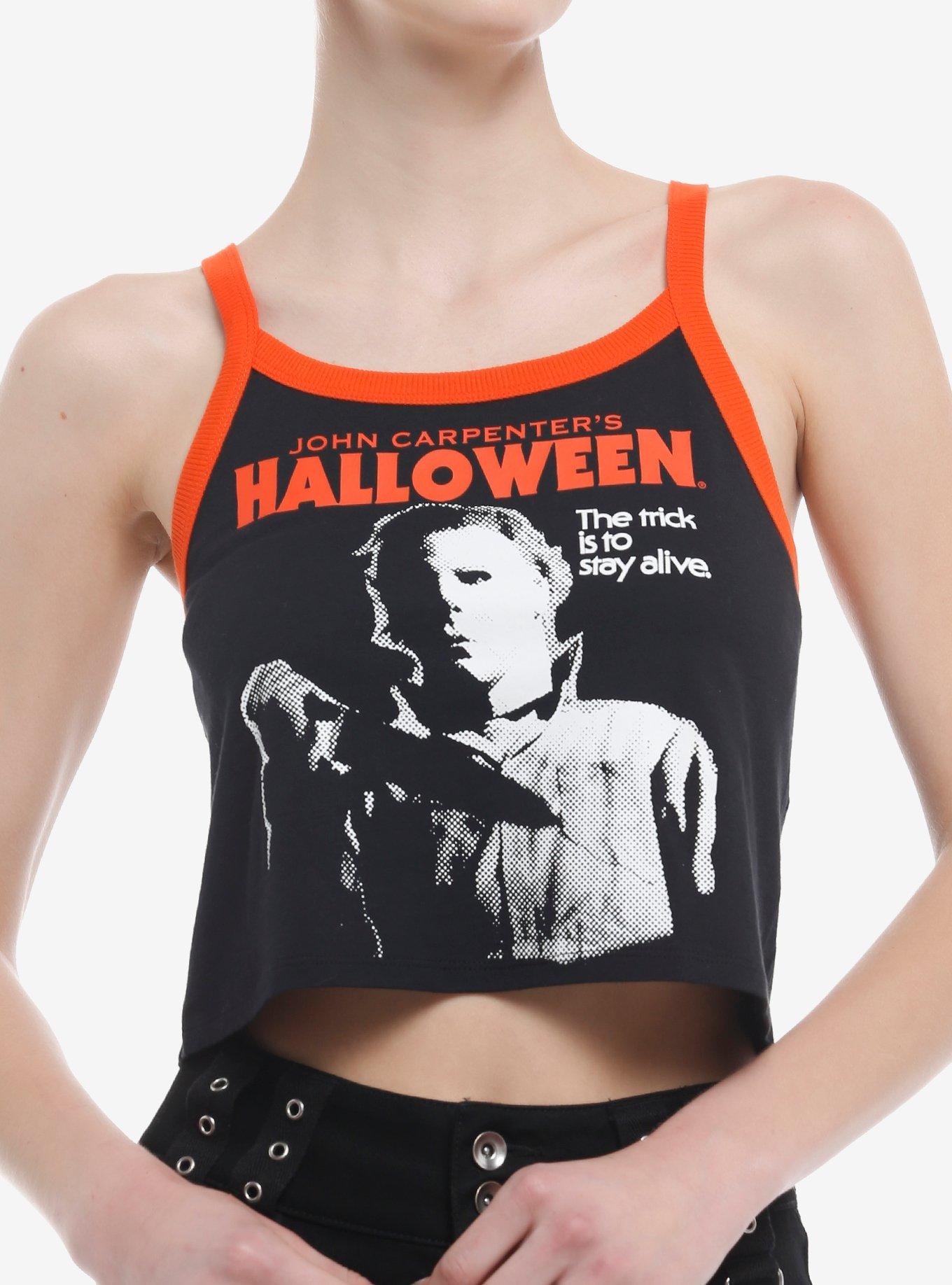 Halloween Michael Myers Girls Crop Cami, MULTI, hi-res