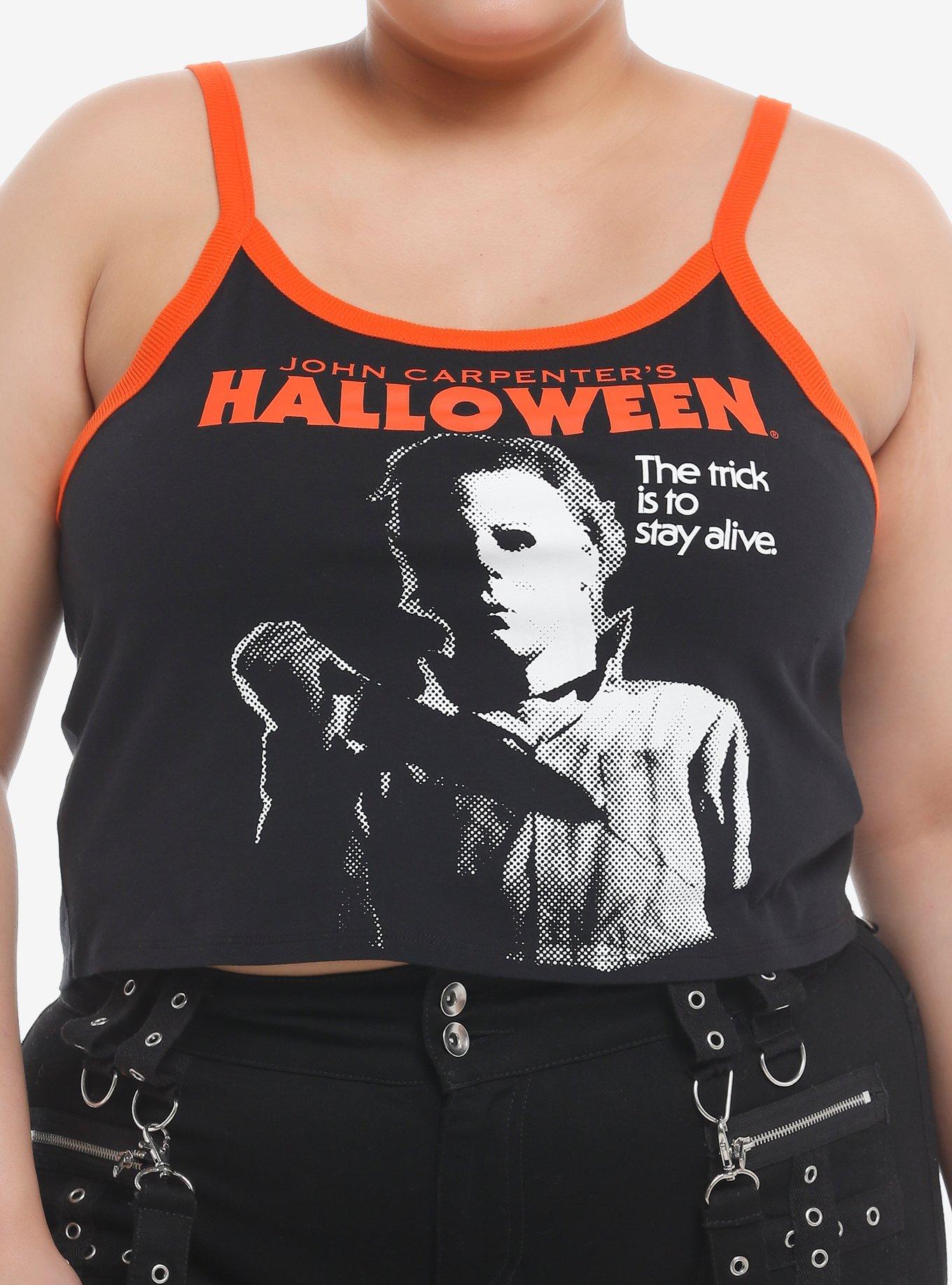 Halloween Michael Myers Girls Crop Cami Plus Size, MULTI, hi-res