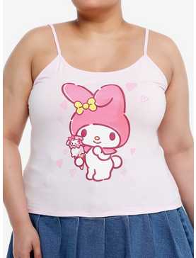 My Melody Hearts Ice Cream Girls Crop Cami Plus Size, , hi-res