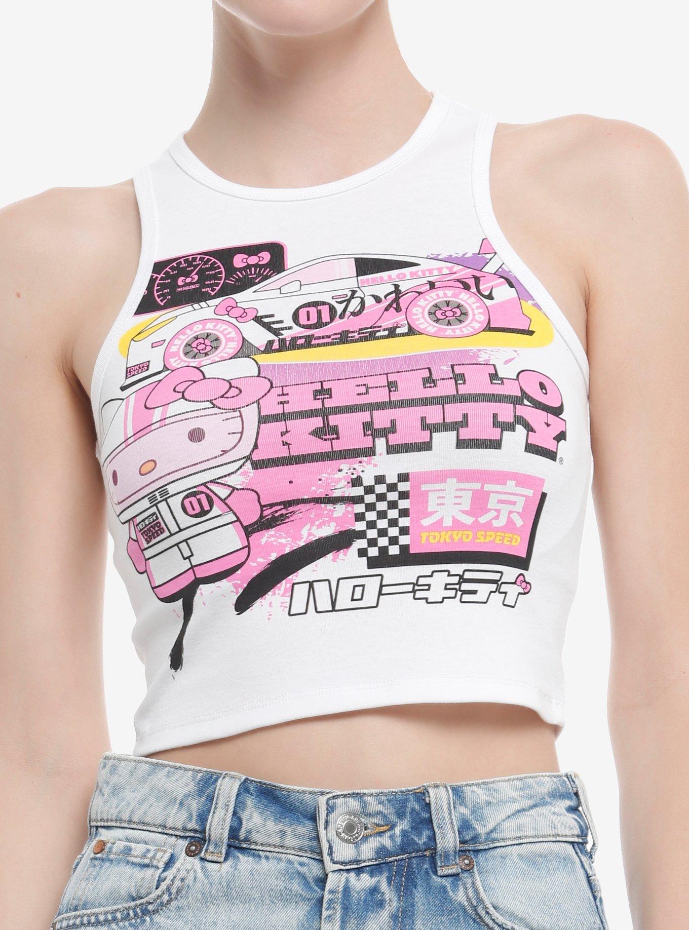 Hello Kitty Racer Girls Crop Tank (select Size XL)