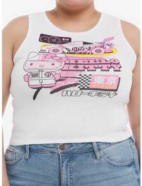 Hello Kitty Racer Girls Crop Tank Top Plus Size, , hi-res