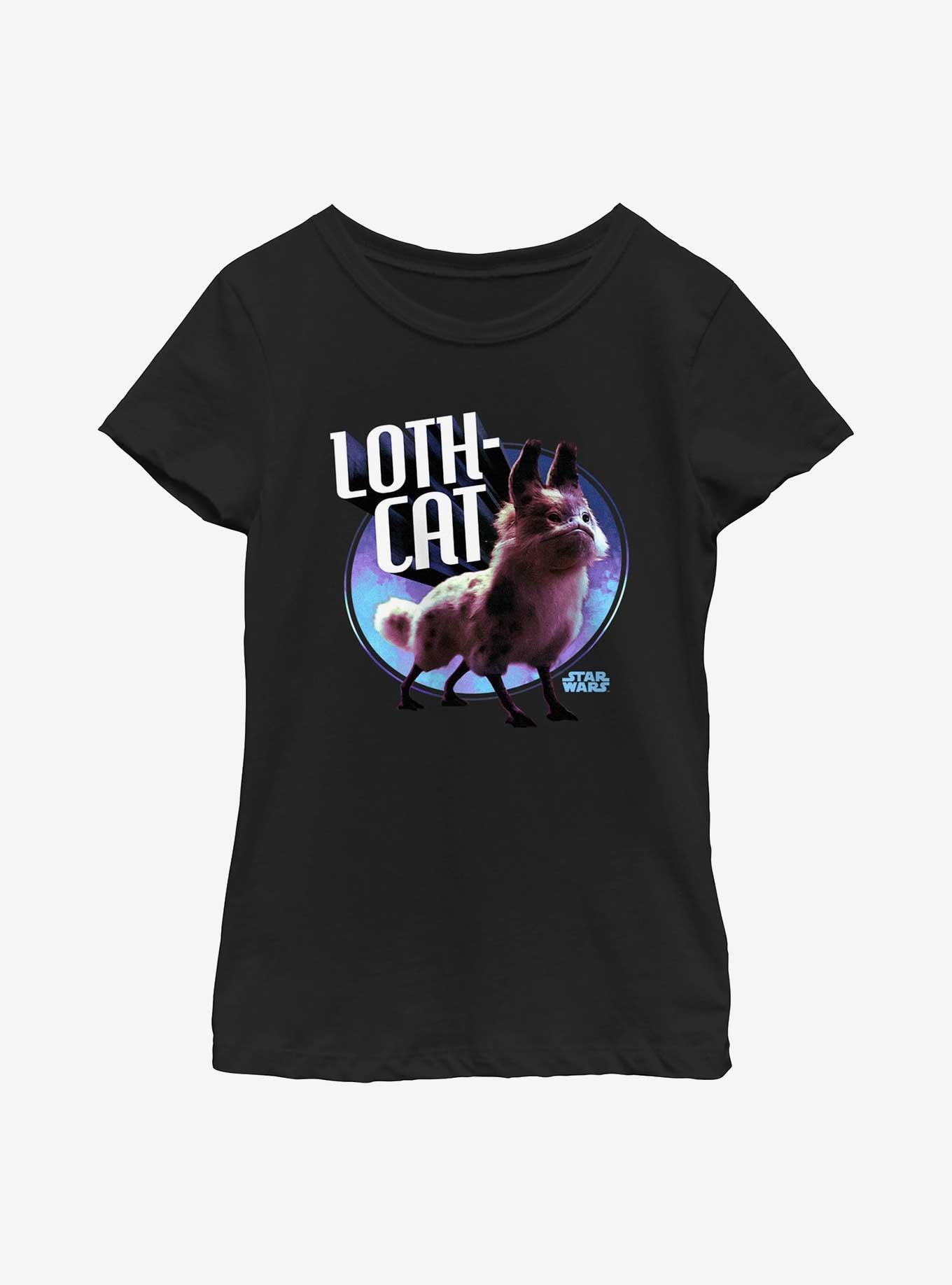 Star Wars Ahsoka Loth-Cat Youth Girls T-Shirt BoxLunch Web Exclusive, , hi-res