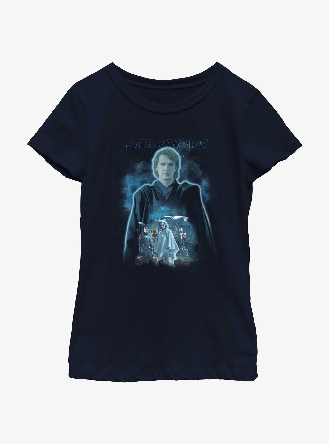 Star Wars Ahsoka Anakin Force Ghost Youth Girls T-Shirt BoxLunch Web Exclusive, , hi-res
