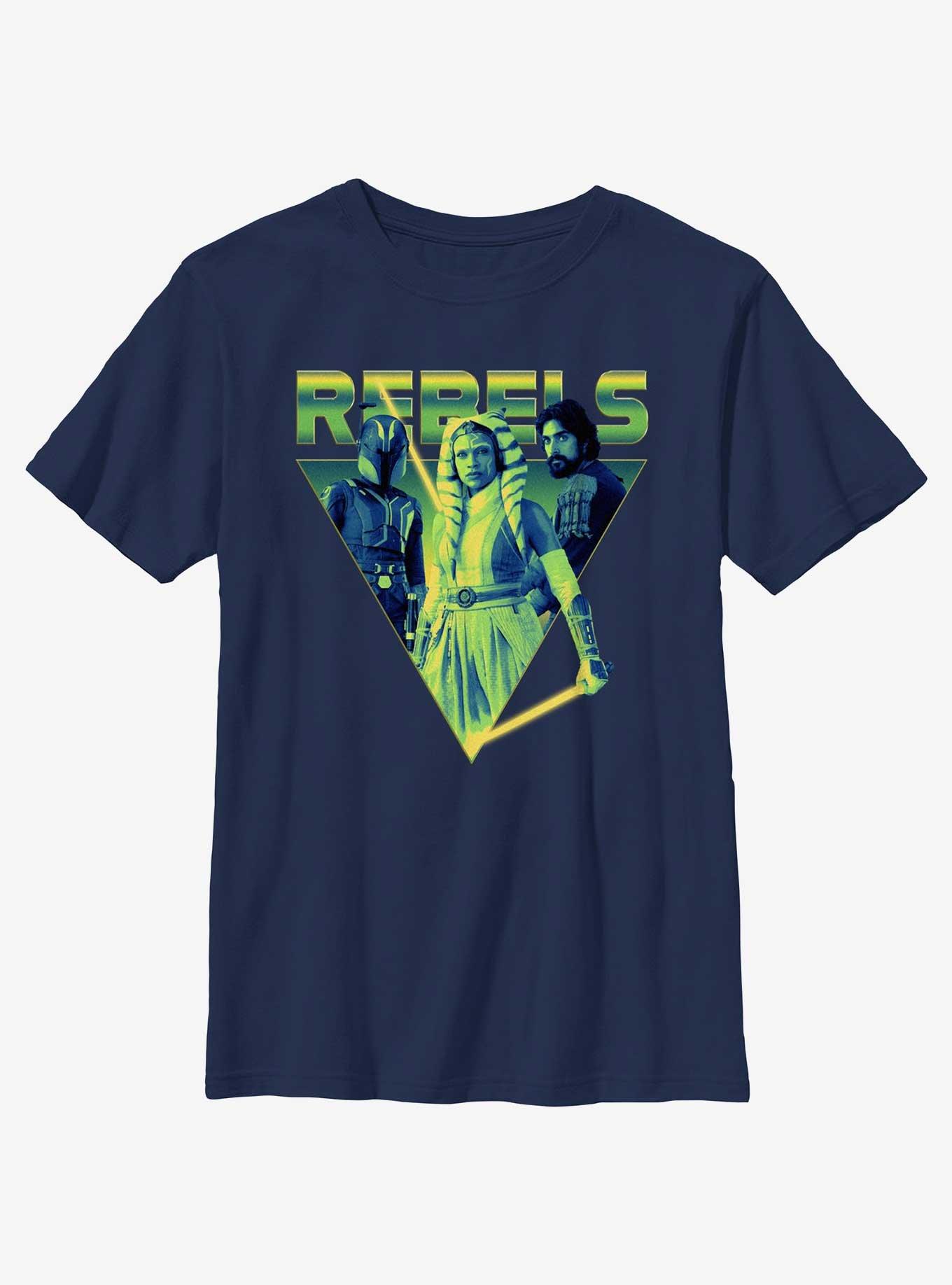 Star Wars Ahsoka Rebels Sabine Ahsoka Ezra Youth T-Shirt, NAVY, hi-res