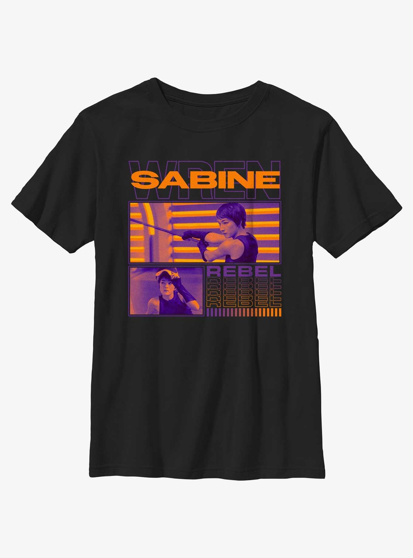 Star Wars Ahsoka Sabine Wren Rebel Youth T-Shirt, BLACK, hi-res