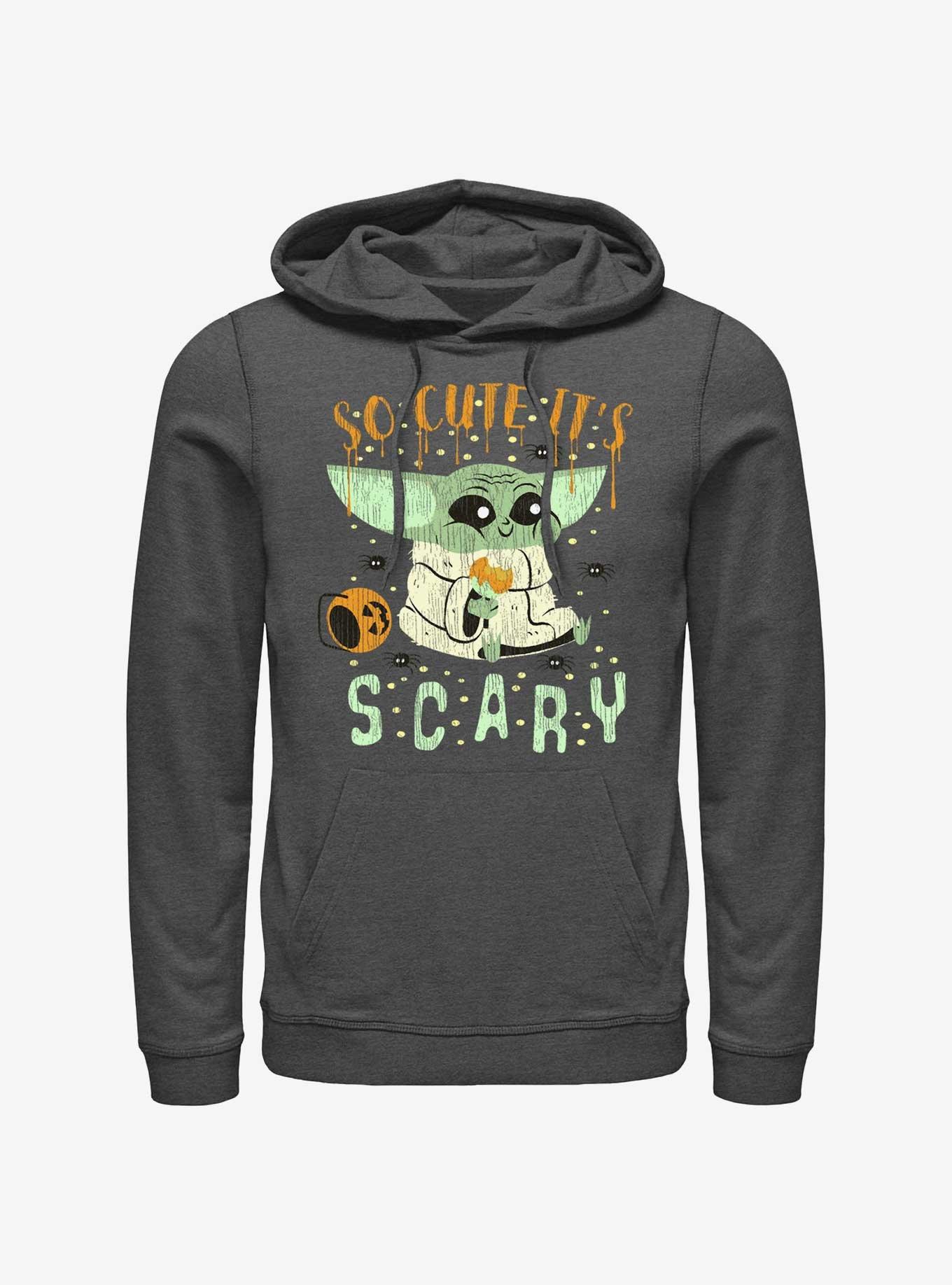 Star Wars The Mandalorian Grogu So Cute Scary Hoodie, CHAR HTR, hi-res