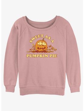 Peanuts Woodstock Sweet As Pumpkin Pie Girls Slouchy Sweatshirt, , hi-res