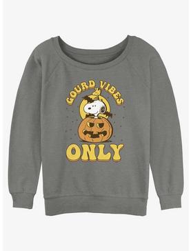 Peanuts Gourd Vibes Only Snoopy Girls Slouchy Sweatshirt, , hi-res