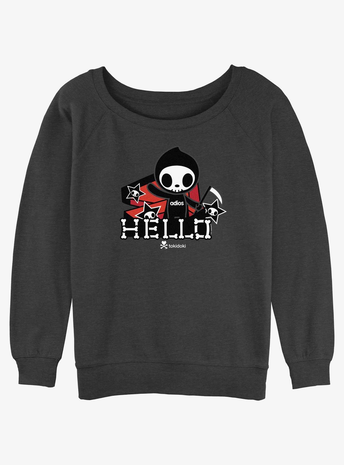Tokidoki Adios Hello Coffin Girls Slouchy Sweatshirt, , hi-res