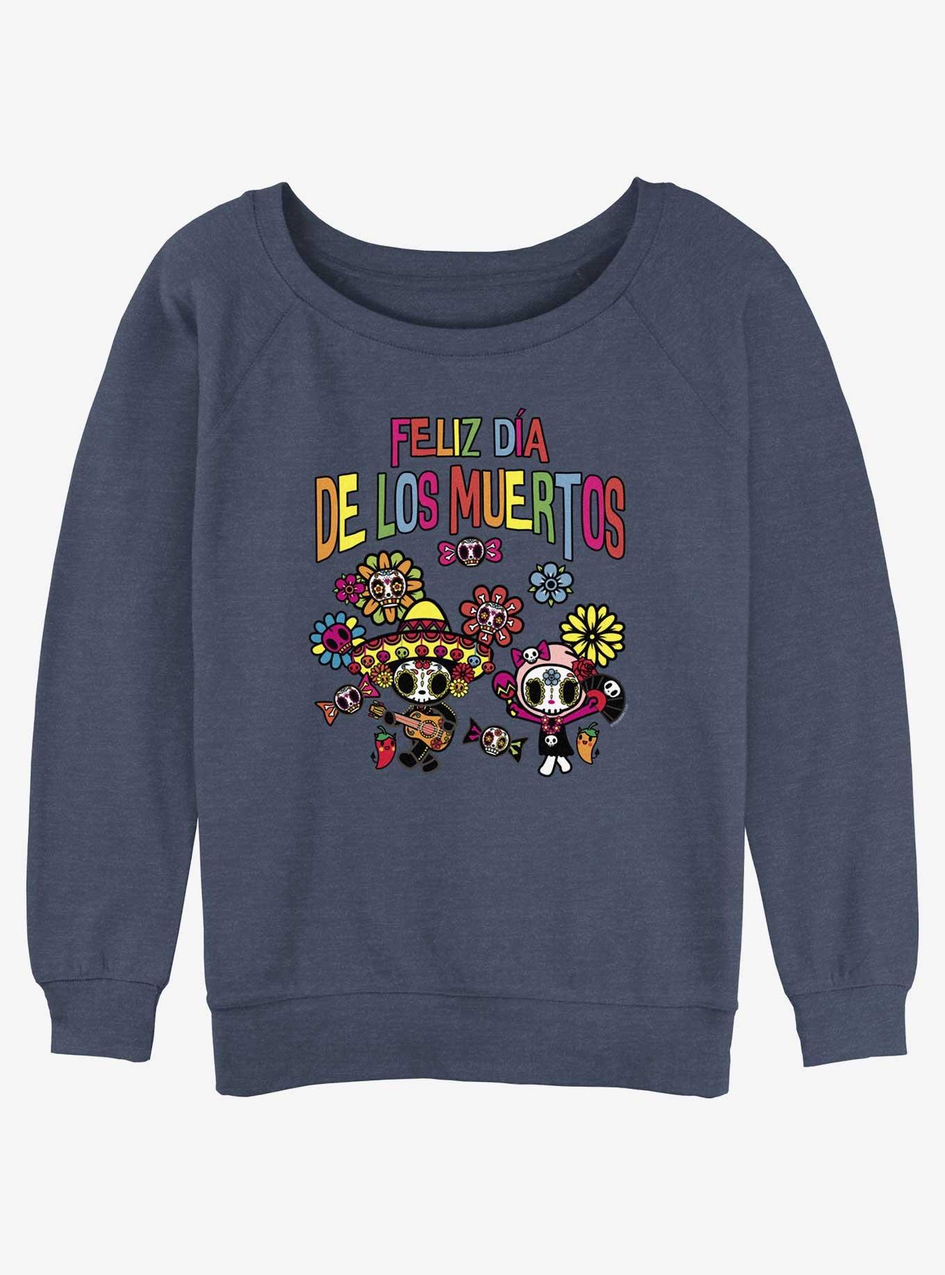 Tokidoki Dia De Los Muertos Girls Slouchy Sweatshirt, BLUEHTR, hi-res