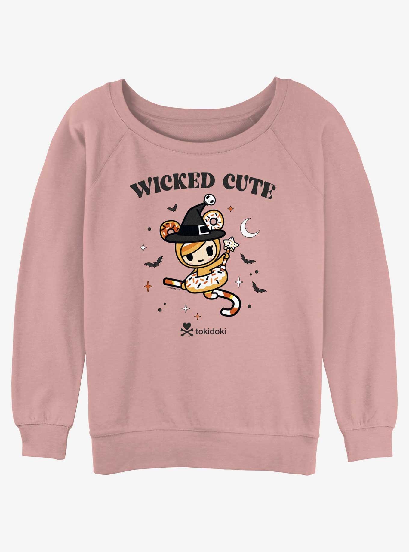 Tokidoki Wicked Cute Donutella Girls Slouchy Sweatshirt, DESERTPNK, hi-res