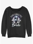 Corpse Bride Here Comes The Bride Girls Slouchy Sweatshirt, BLACK, hi-res