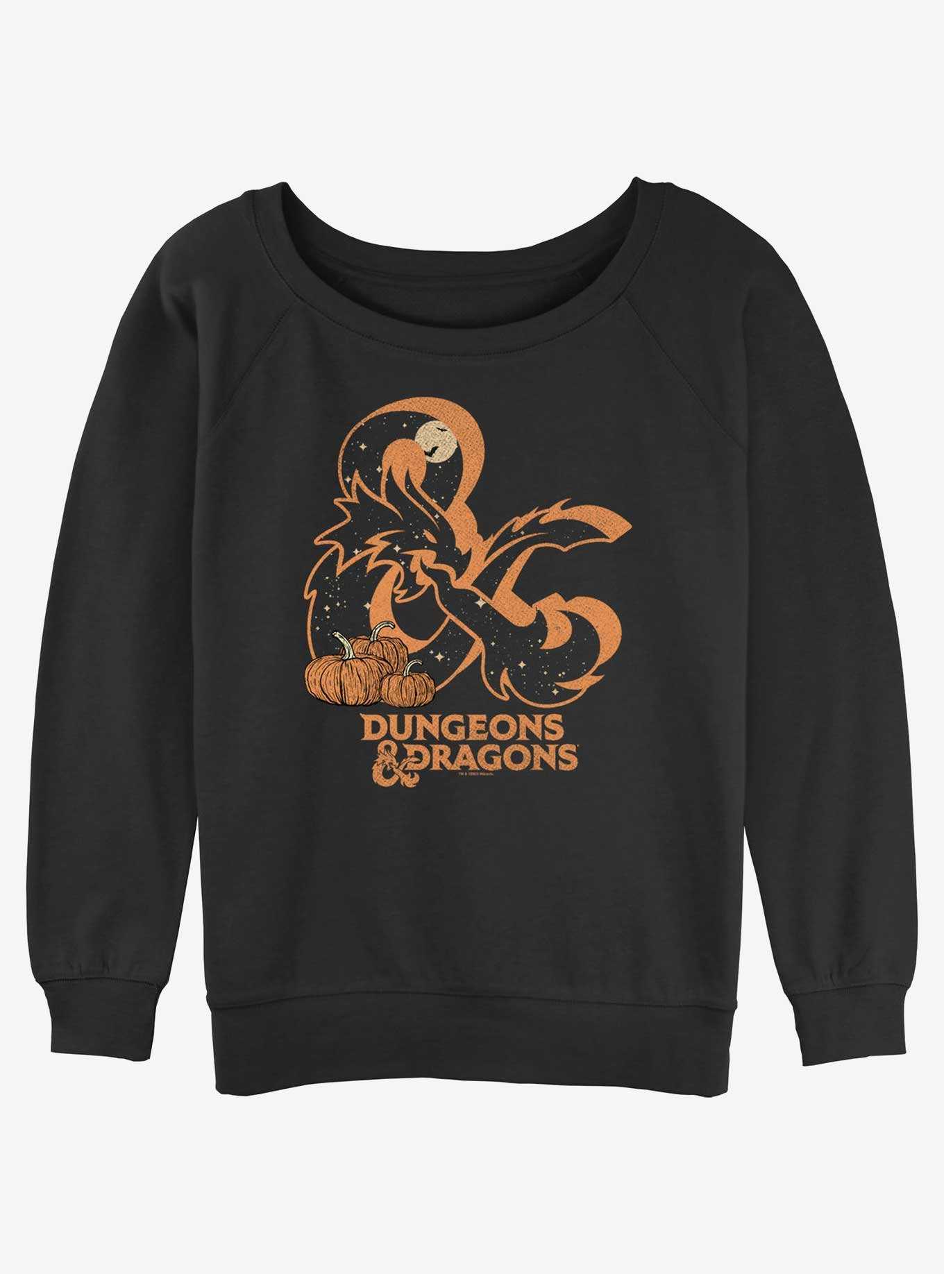 Dungeons & Dragons Halloween Fill Ampersand Girls Slouchy Sweatshirt, , hi-res