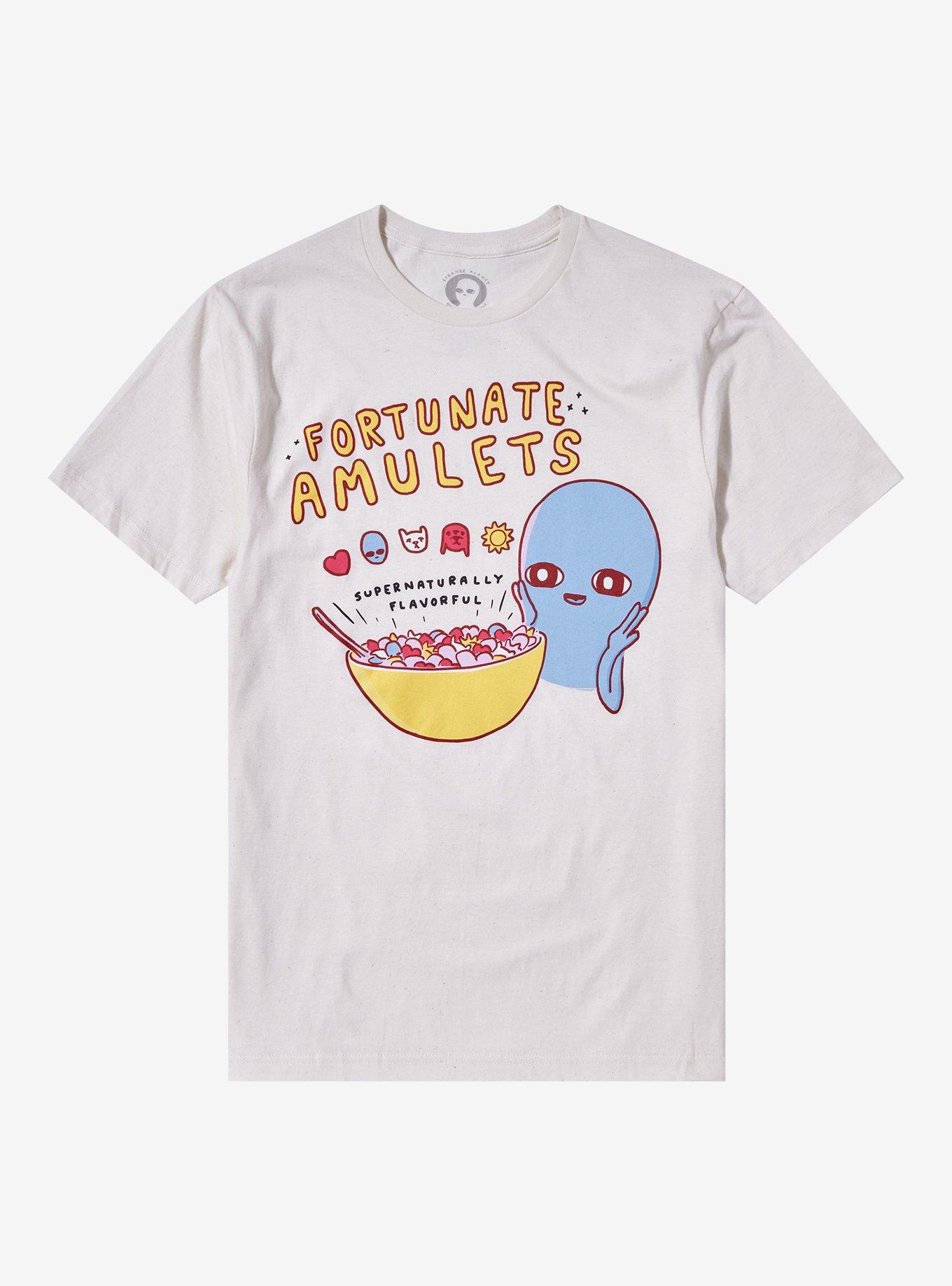 Strange Planet Fortunate Amulets T-Shirt By Nathan W Pyle, BEIGE, hi-res