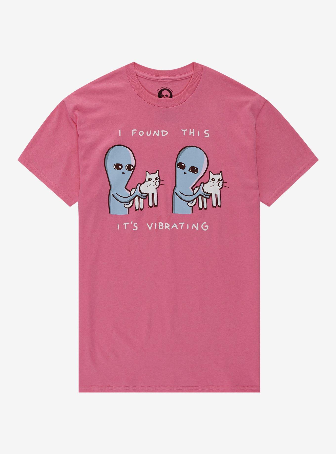 Strange Planet Alien Cat T-Shirt By Nathan W. Pyle, PINK, hi-res