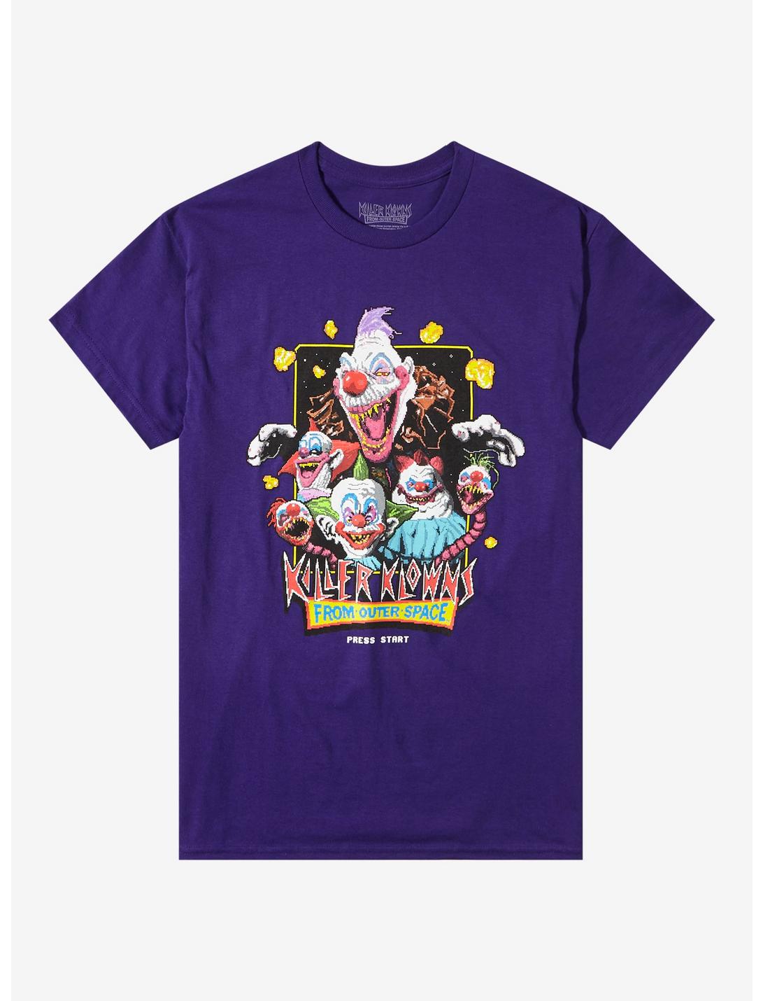 Killer Klowns From Outer Space Press Start T-Shirt, PURPLE, hi-res