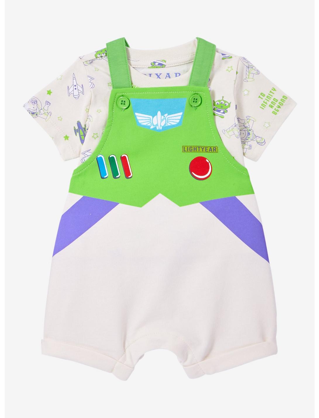Disney Pixar Toy Story Buzz Lightyear Costume Infant Overall Set - BoxLunch Exclusive, NATURAL, hi-res