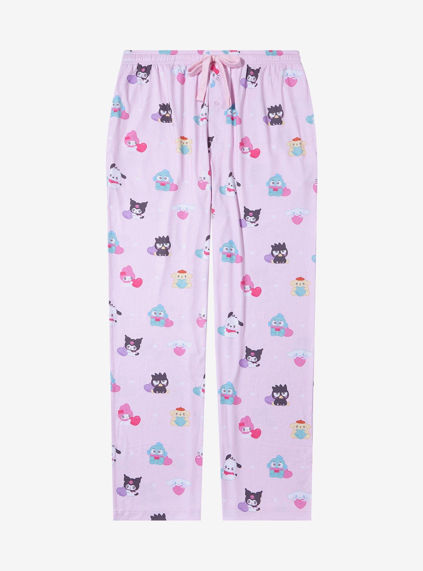Sanrio Hello Kitty and Friends Emo-Kyun Allover Print Sleep Pants — BoxLunch Exclusive, PINK, hi-res