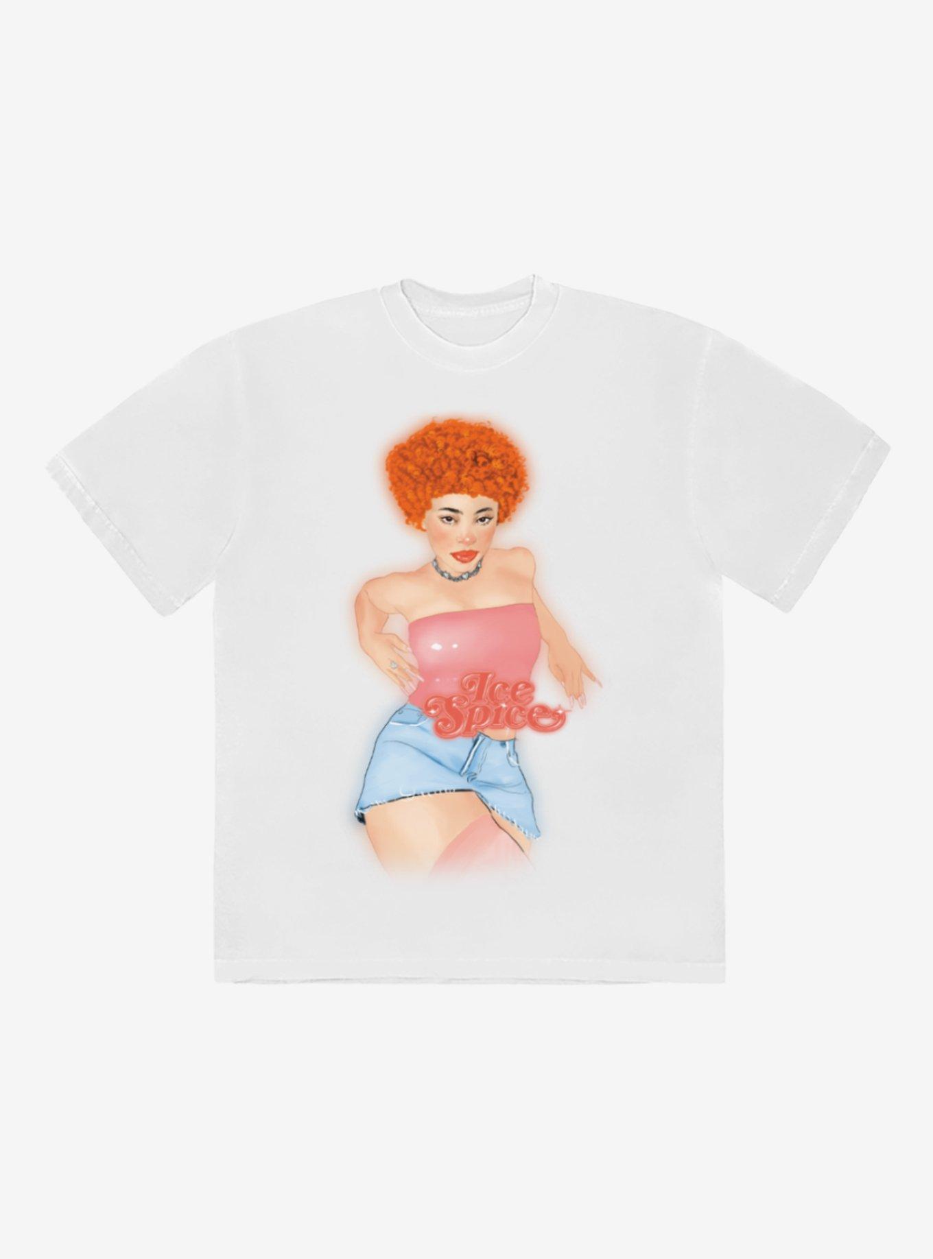 Ice Spice Airbrush Boyfriend Fit Girls T-Shirt