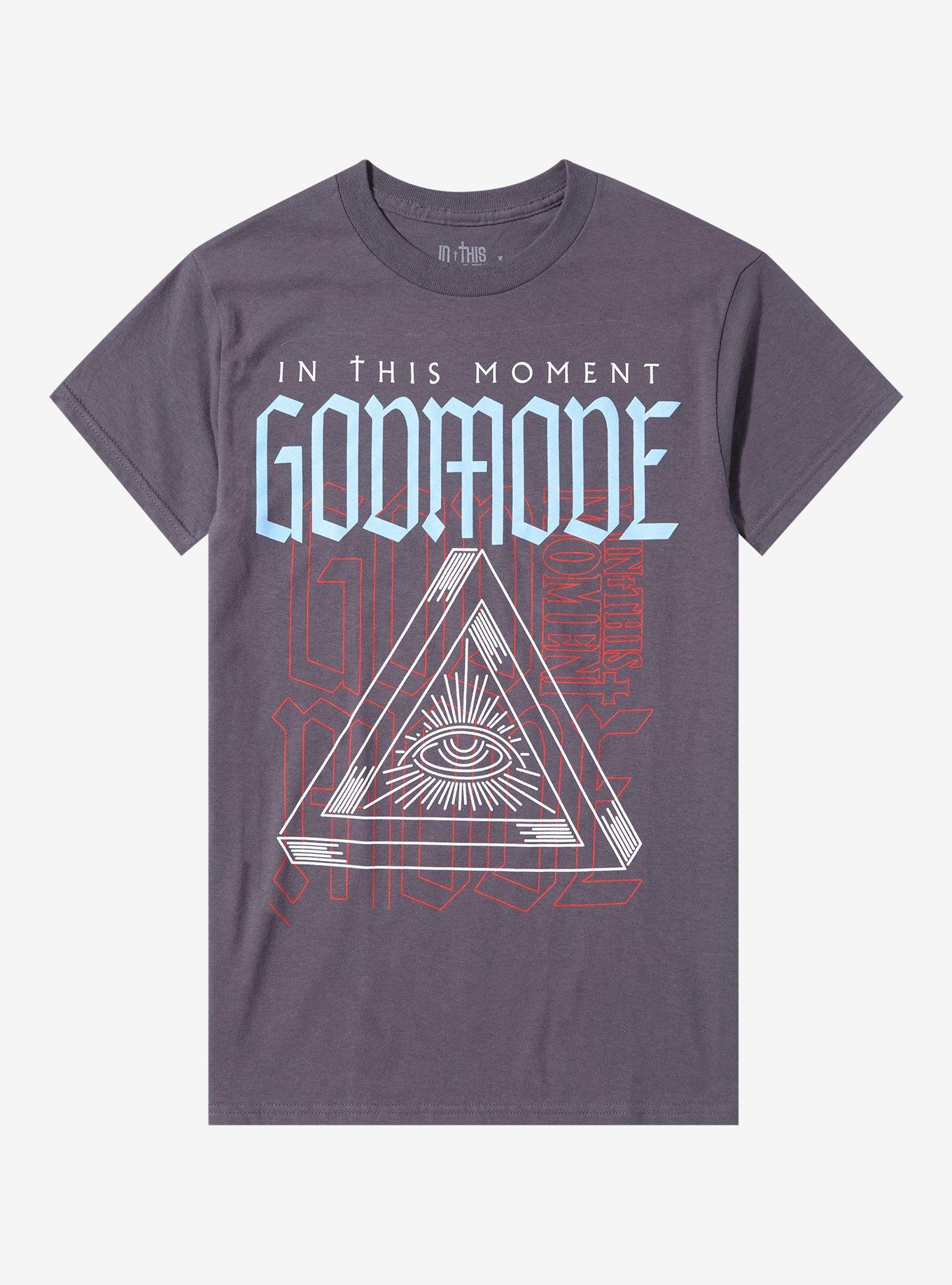 In This Moment Godmode Boyfriend Fit Girls T-Shirt, CHARCOAL, hi-res