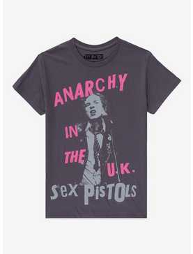 Sex Pistols Anarchy In The UK Johnny Rotten Boyfriend Fit Girls T-Shirt, , hi-res