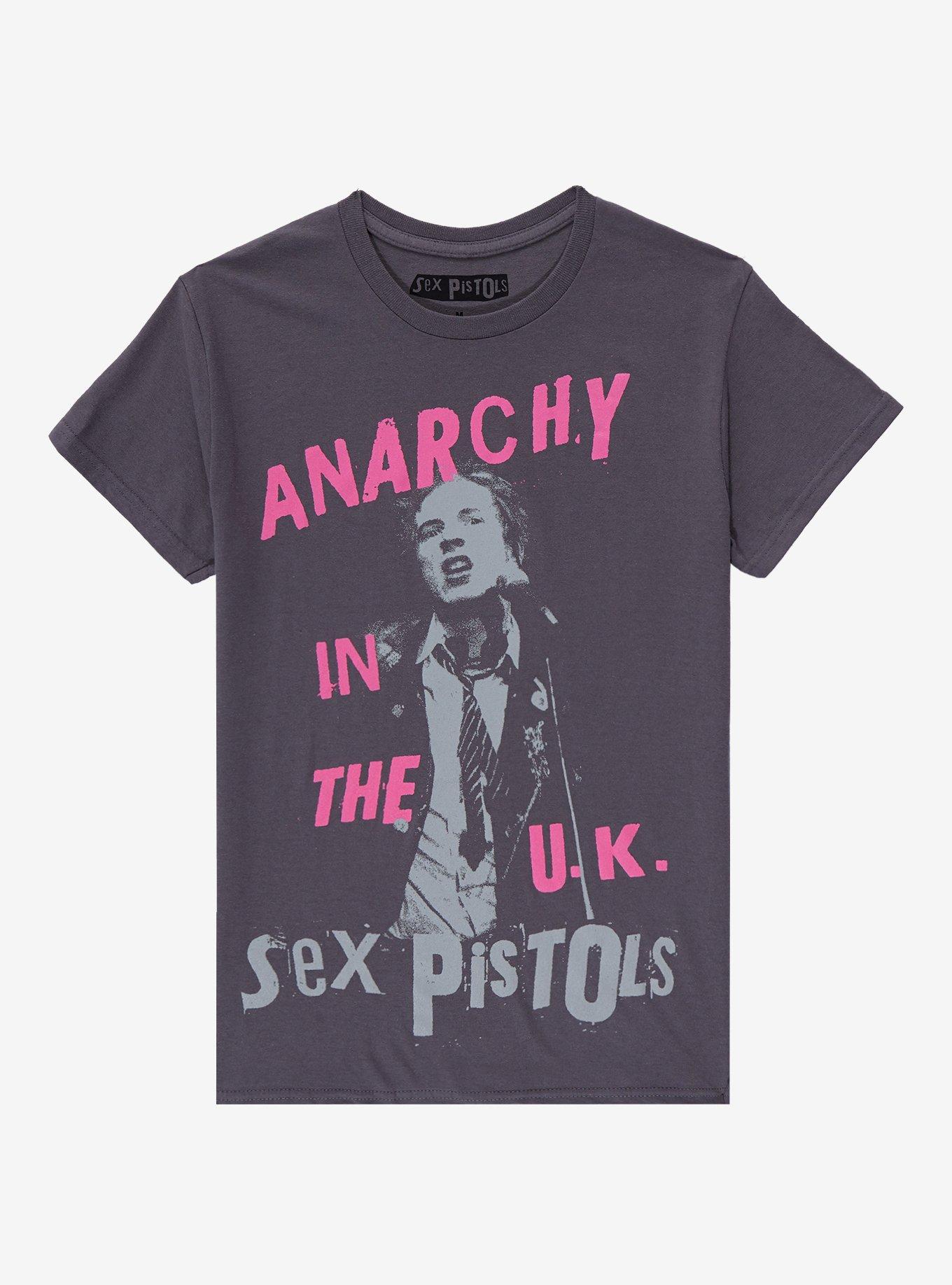 Sex Pistols Anarchy In The UK Johnny Rotten Boyfriend Fit Girls T-Shirt