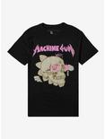 Machine Gun Kelly Pink Skull Boyfriend Fit Girls T-Shirt, BLACK, hi-res