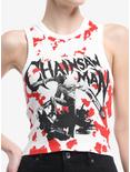 Chainsaw Man Blood Ribbed Girls Tank Top, RED, hi-res