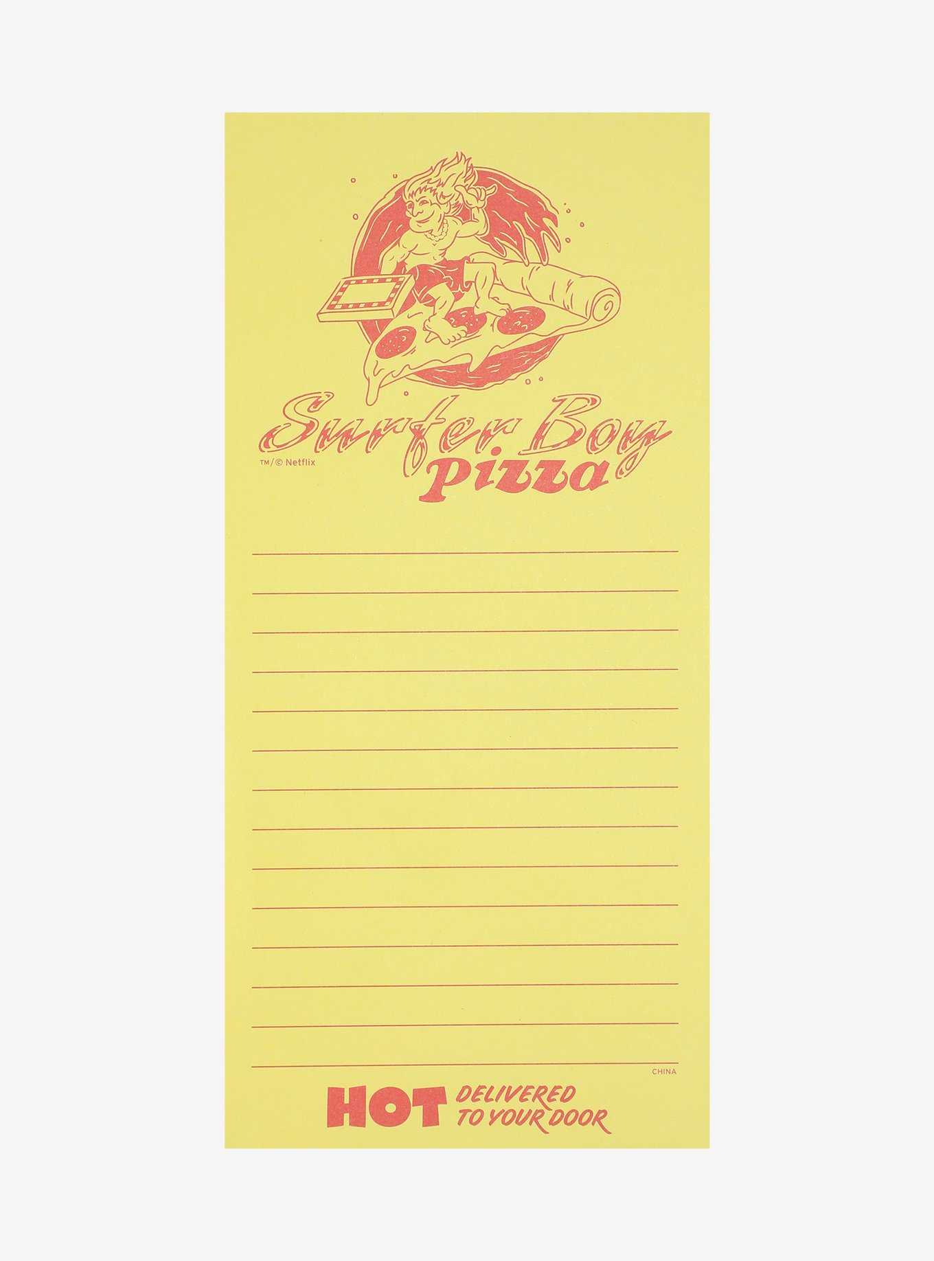 Stranger Things Surfer Boy Pizza Notepad, , hi-res