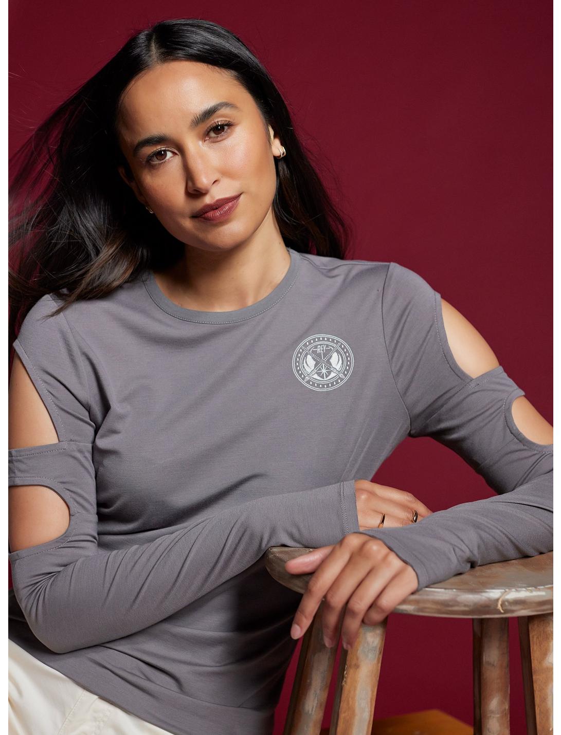 Her Universe Star Wars Rey Cutout Long-Sleeve Top Her Universe Exclusive, MULTI, hi-res