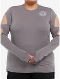 Her Universe Star Wars Rey Cutout Long-Sleeve Top Plus Size Her Universe Exclusive, MULTI, hi-res